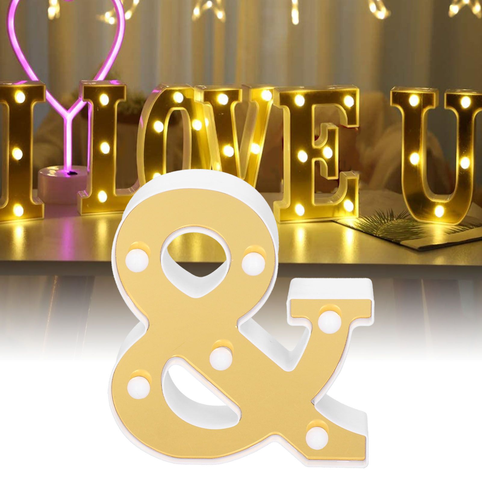 ＆ Shape LED Lamp Innovative Punctuation Sign Light for Marriage Proposal view 12