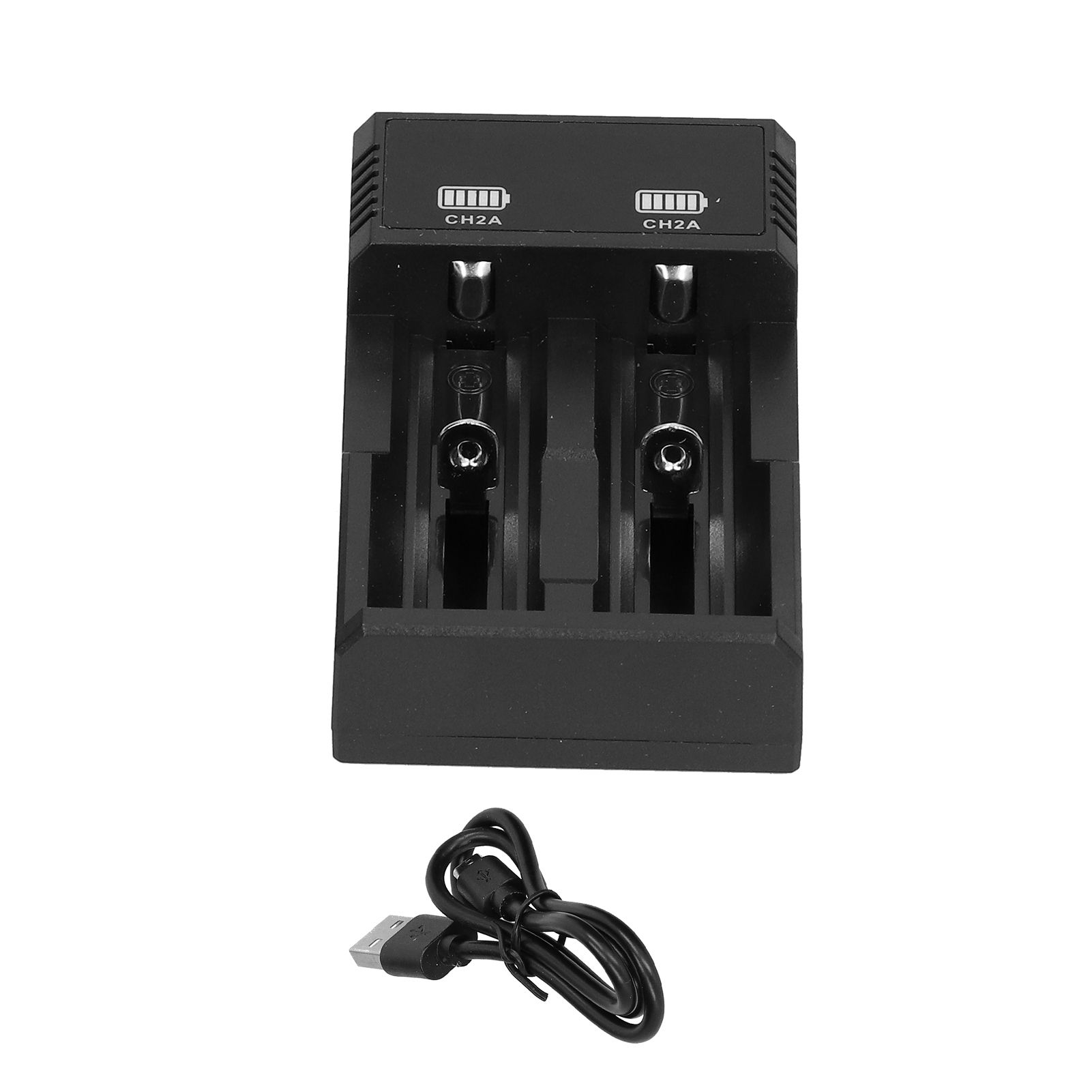 Universal Battery Charger 2 Bay USB Rapid Charge with Indicator Light for view 4