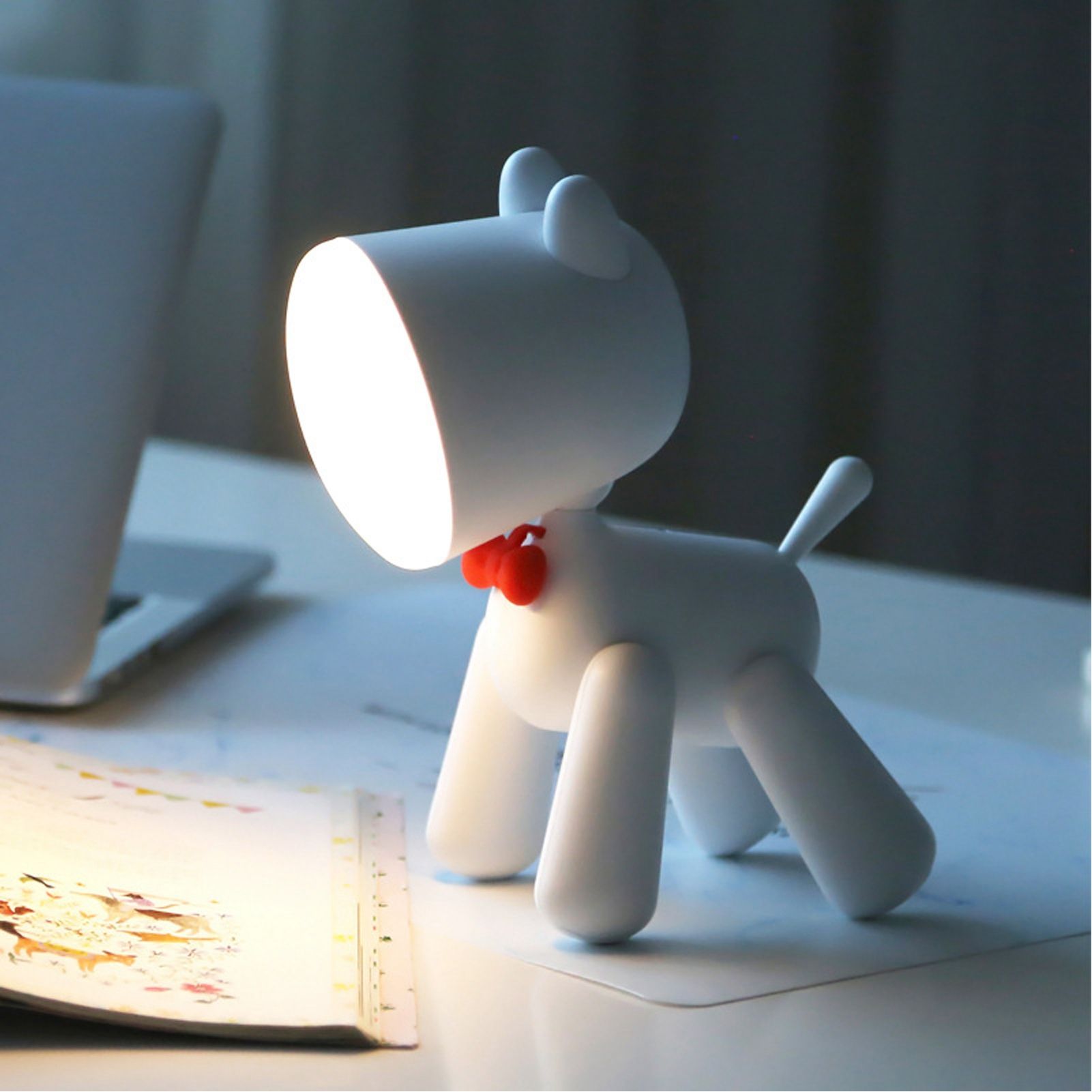 Night Light LED Children's Eye Care Puppy Shape USB Cartoon Table Lamp Gift view 11