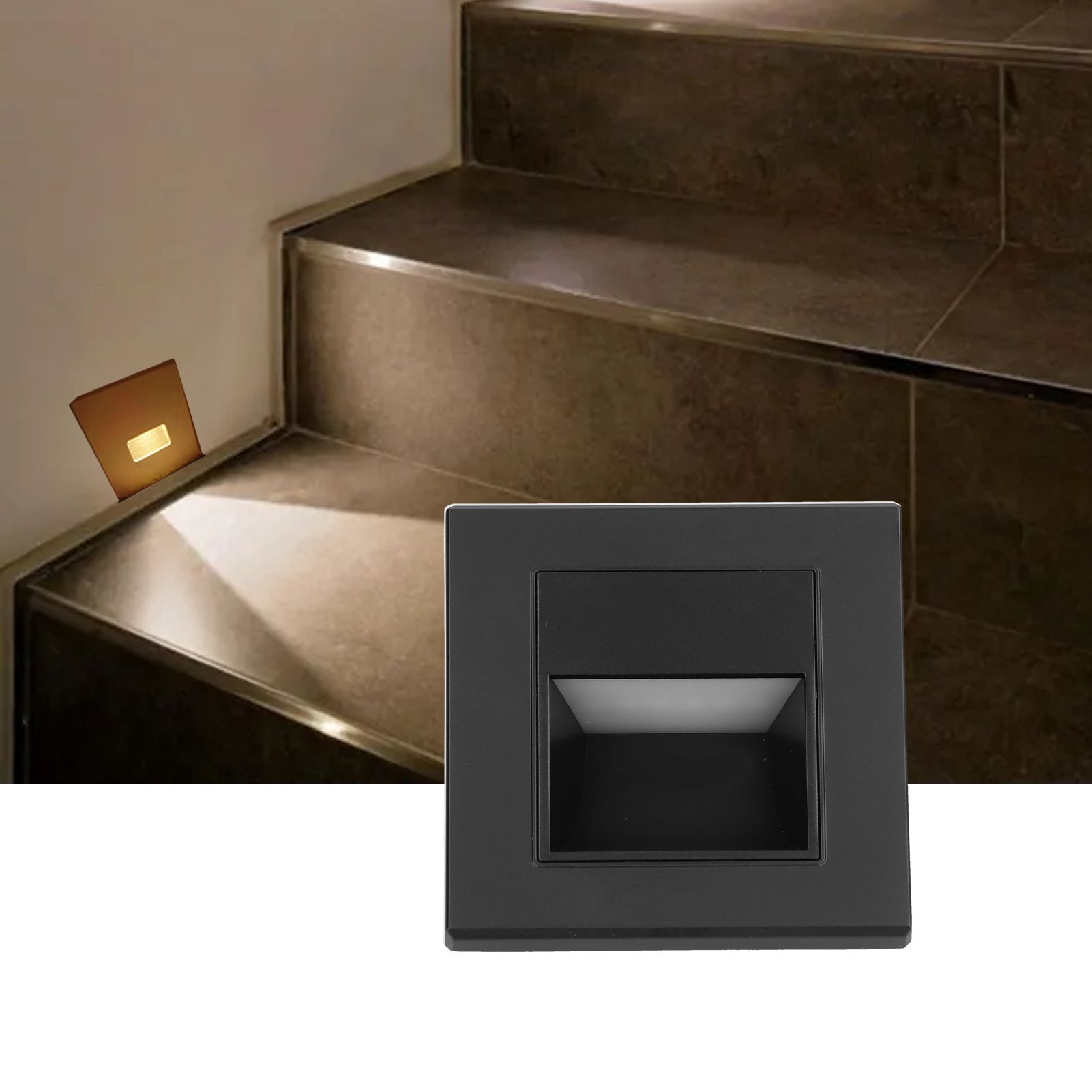 LED Step Lamp Recessed Stair Light for Stairway Corridor Lighting Warm White view 12