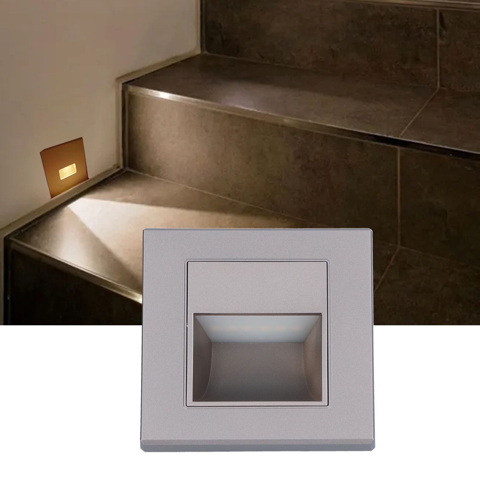 LED Step Lamp Recessed Stair Light for Stairway Corridor Lighting Warm White view 12