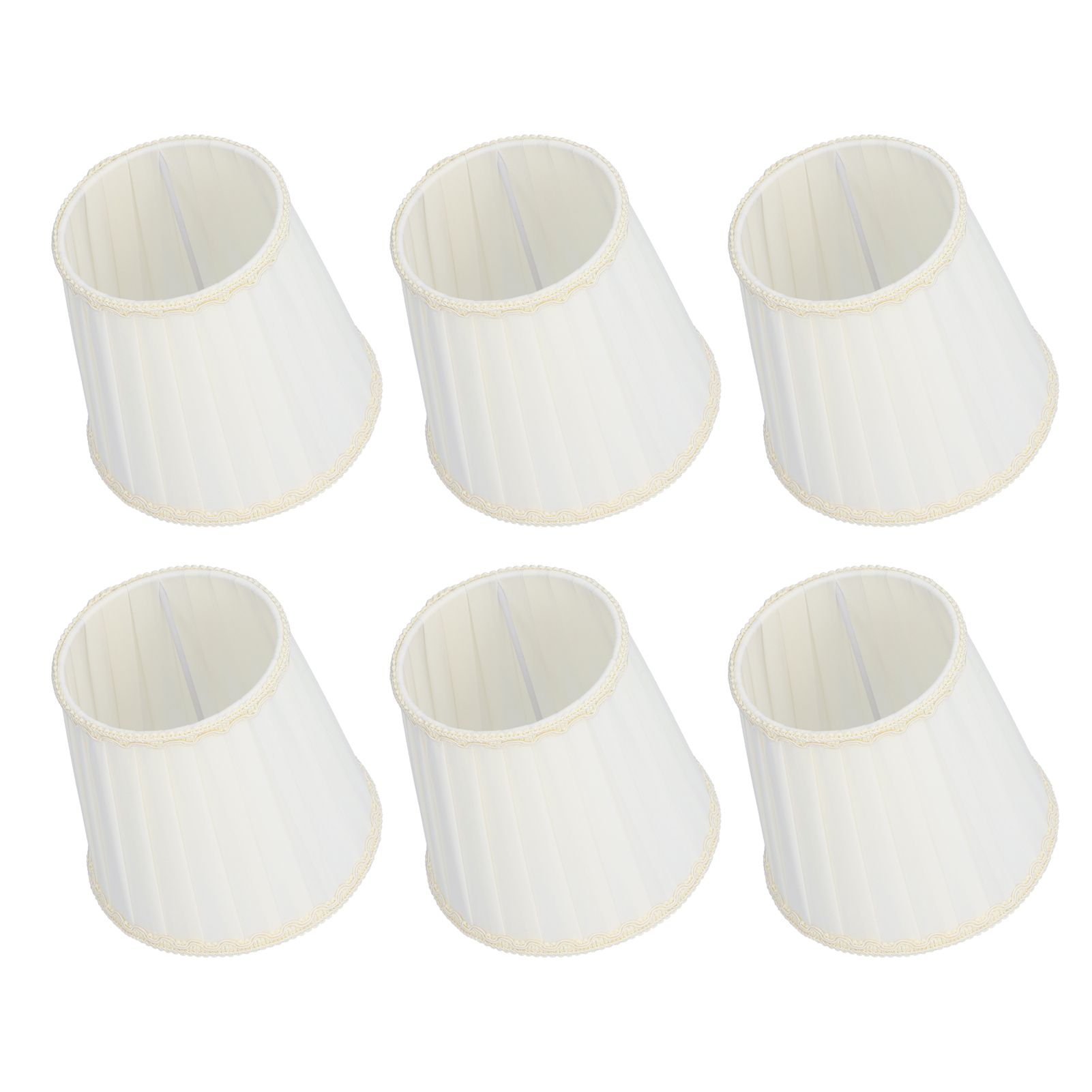 6Pcs Fabric Lamp Shade E14 Chandelier Clip On Lamp Shade for Home Living Room view 2
