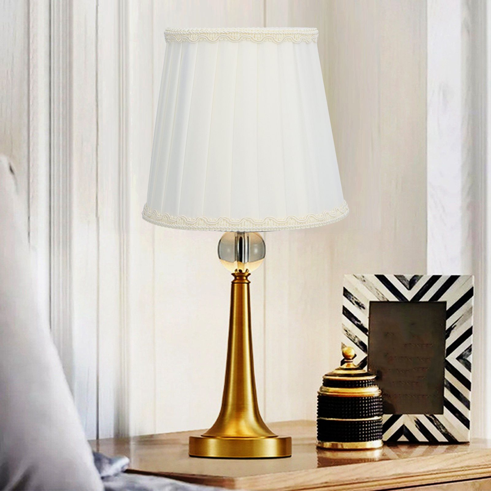 6Pcs Fabric Lamp Shade E14 Chandelier Clip On Lamp Shade for Home Living Room view 12