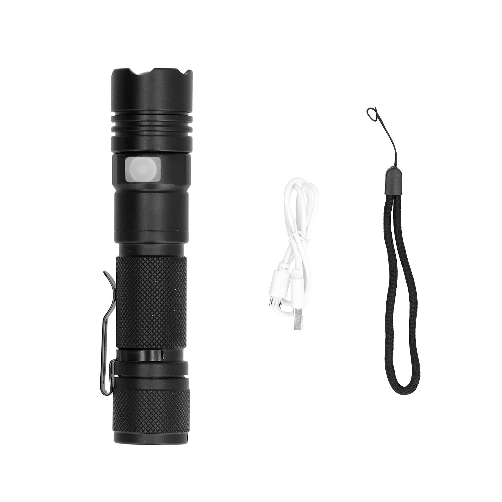 P50 LED Flashlight High Brightness LED Outdoor USB Rechargeable Aluminum Alloy view 2