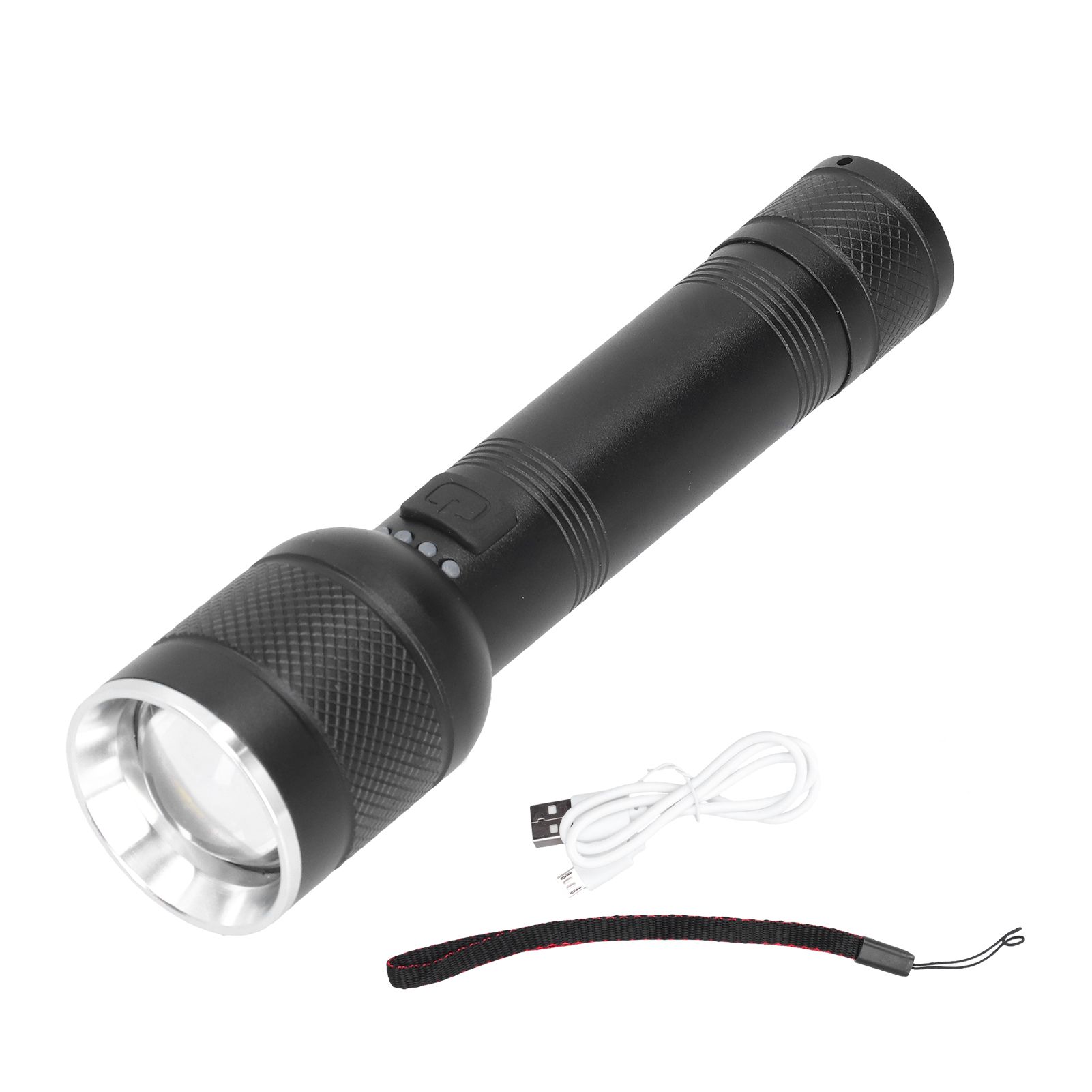 P50 Bright Flashlight LED 4‑Gear USB Rechargeable Retractable Zoom Durable view 2