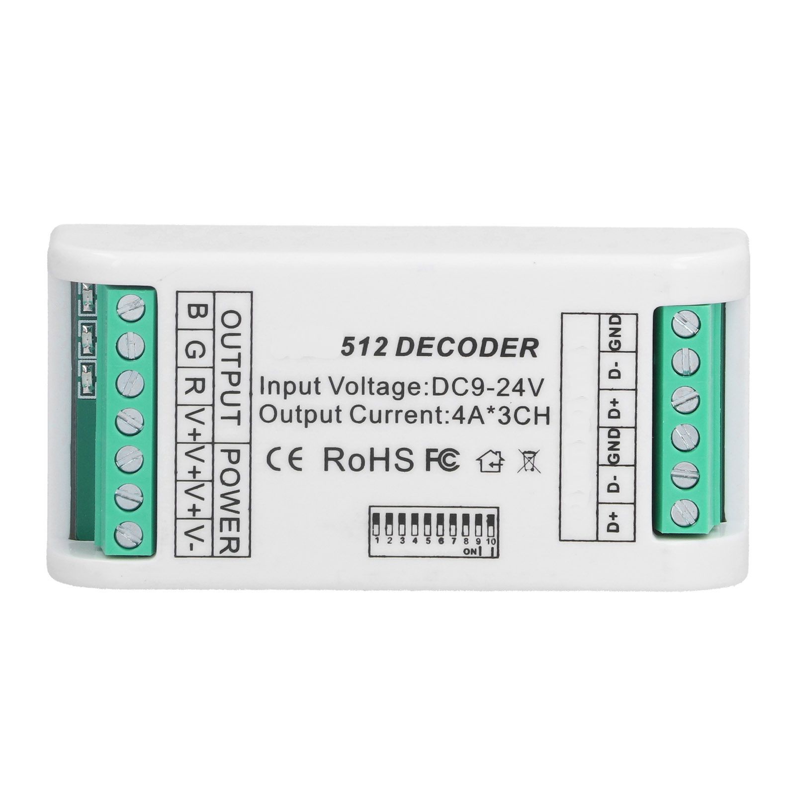 3 Channels LED Decoder Strip Controller RGB Controller DMX512 Constant Voltage view 2