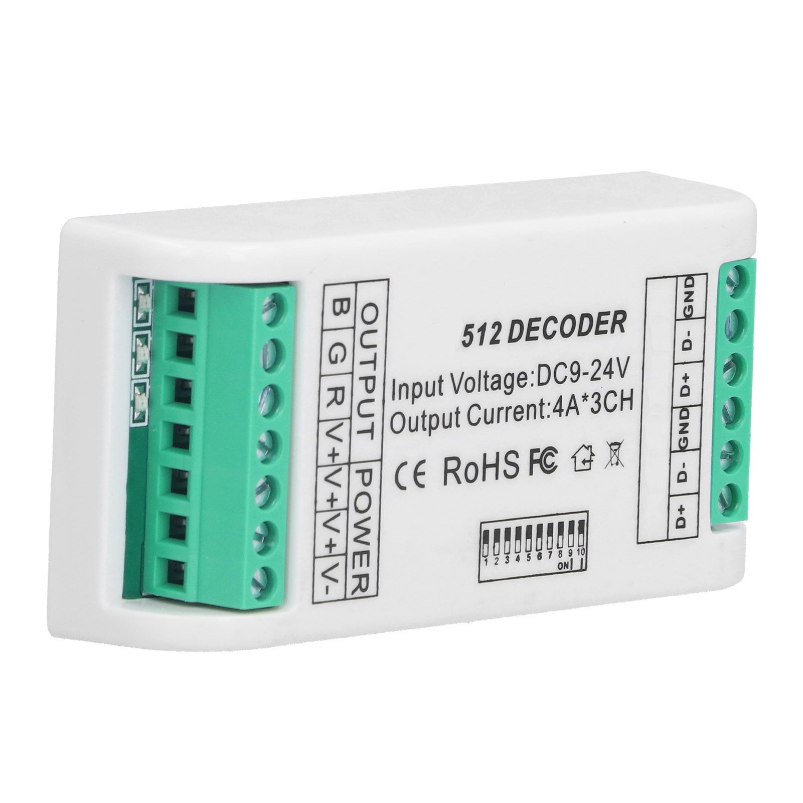 3 Channels LED Decoder Strip Controller RGB Controller DMX512 Constant Voltage view 3