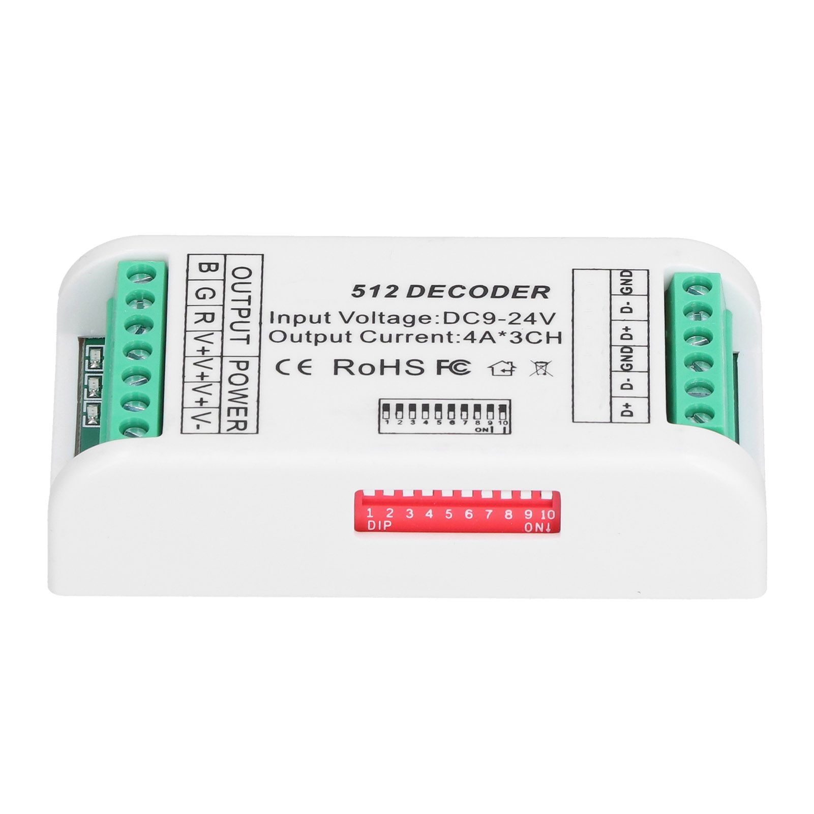 3 Channels LED Decoder Strip Controller RGB Controller DMX512 Constant Voltage view 7
