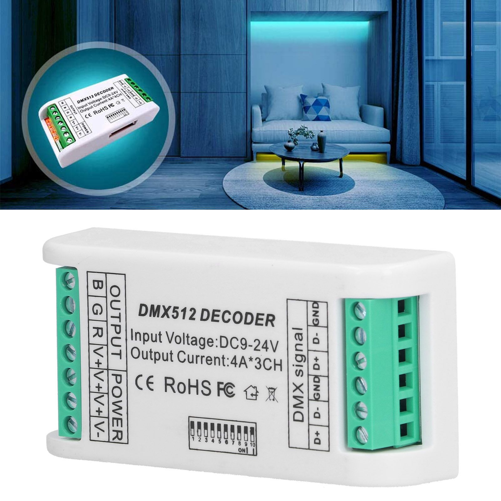 3 Channels LED Decoder Strip Controller RGB Controller DMX512 Constant Voltage view 11