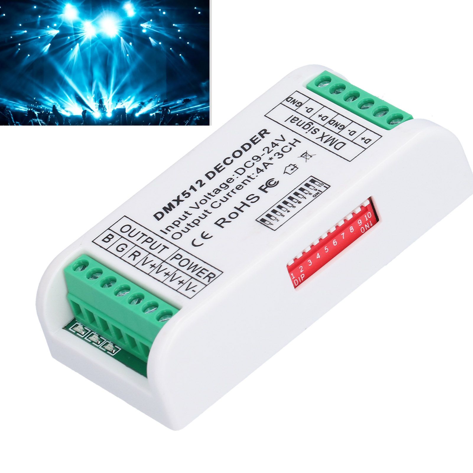 3 Channels LED Decoder Strip Controller RGB Controller DMX512 Constant Voltage view 12