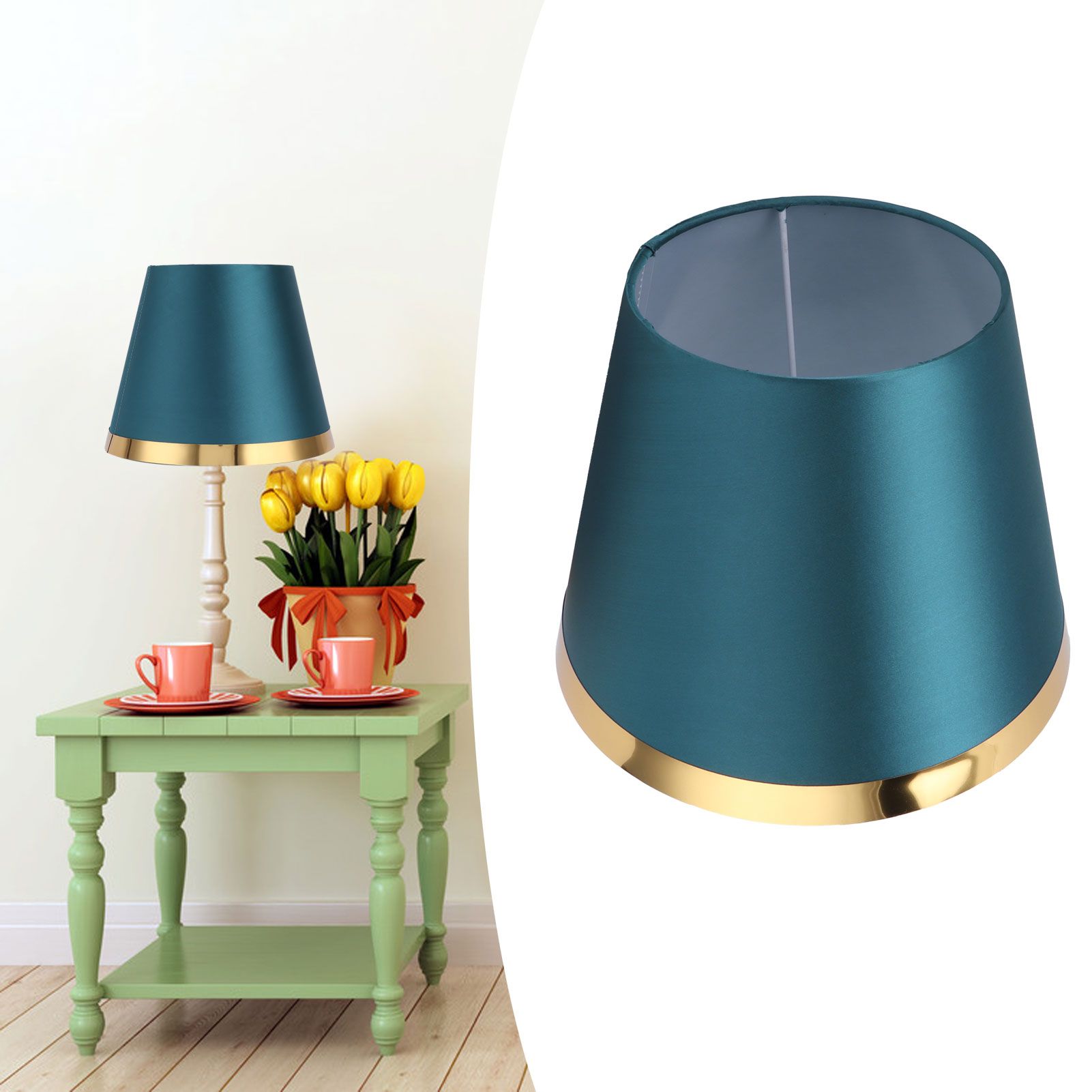 Fabric Lamp Shade European Style Modern Lampshade for E27 Table Lamp Floor view 11