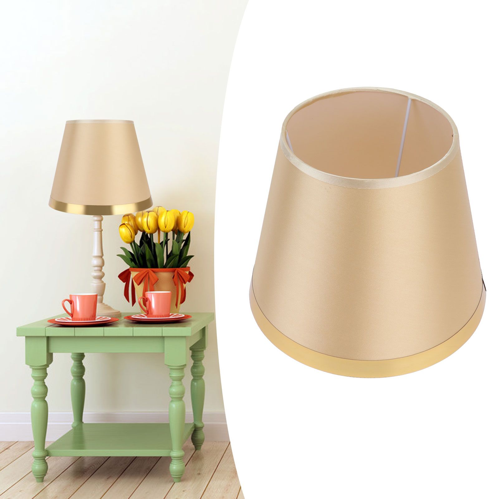 Fabric Lamp Shade European Style Modern Lampshade for E27 Table Lamp Floor view 11