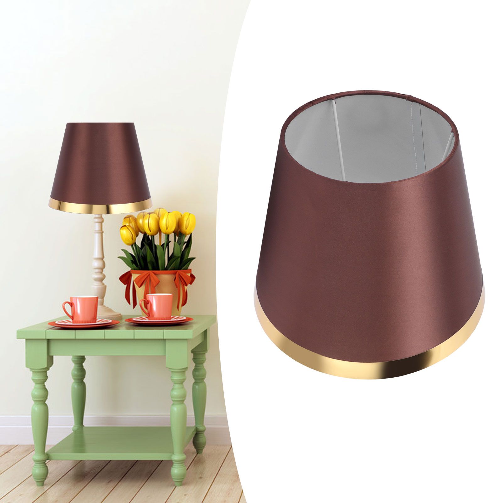 Fabric Lamp Shade European Style Modern Lampshade for E27 Table Lamp Floor view 12