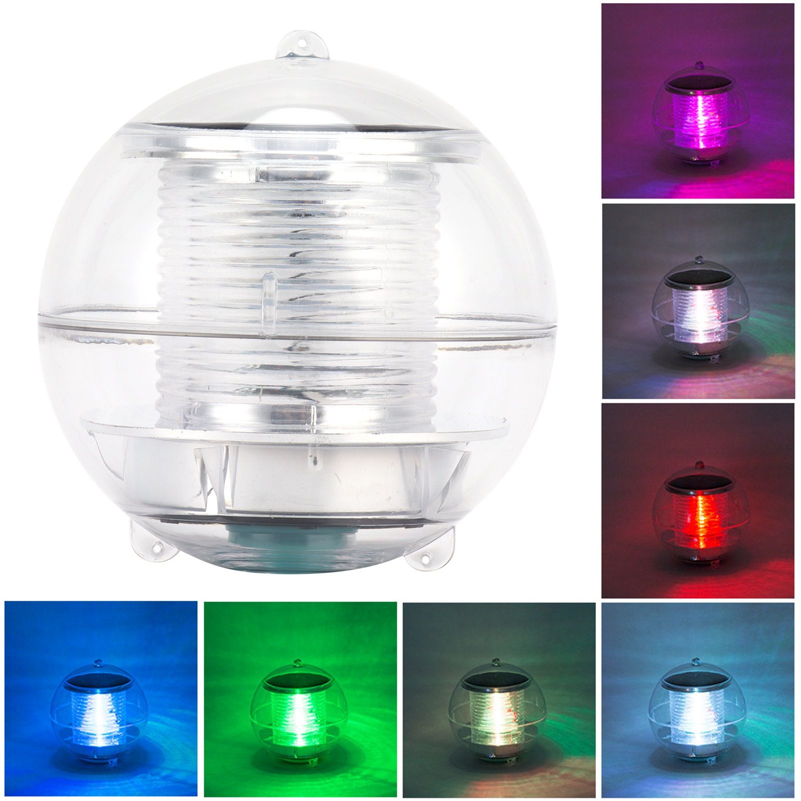 Solar Floating Pool Lights LED IP67 Waterproof RGB Color Changing Ball Light view 11