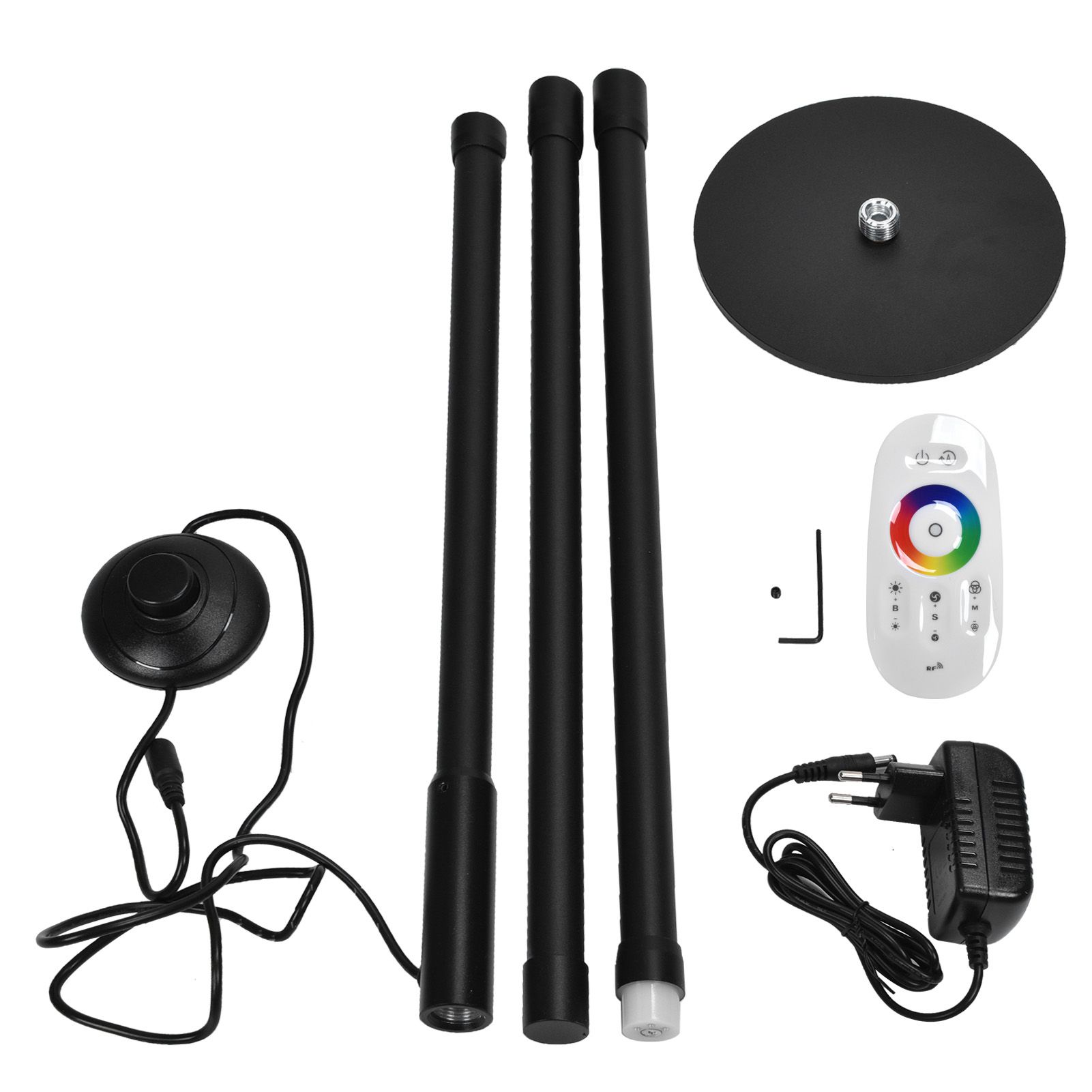LED Corner Floor Lamp RGB Color Changing Ambient Light with Round Base view 2