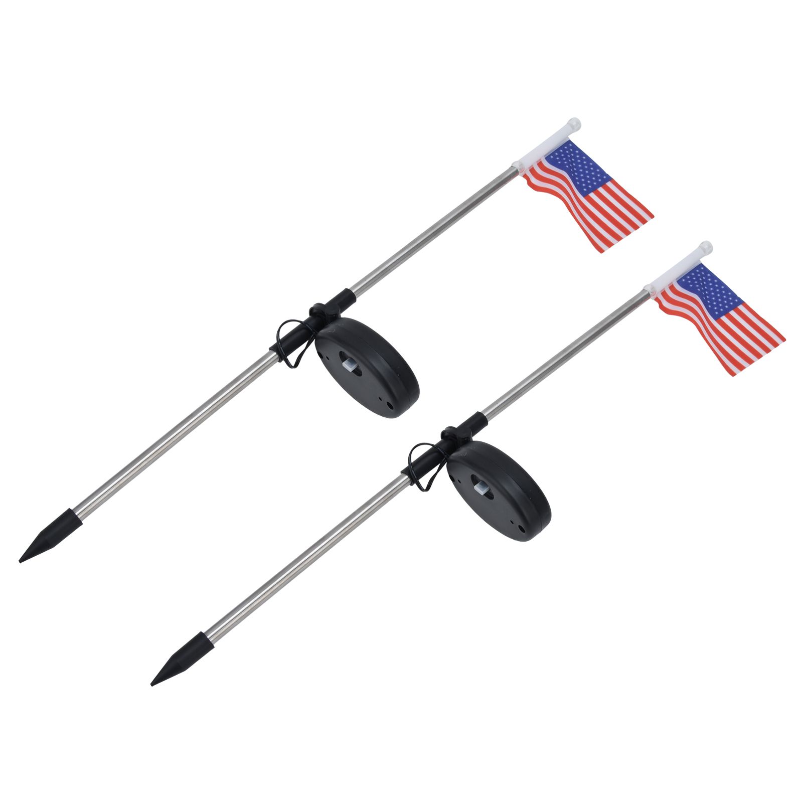 2PCS Solar Powered Garden Light US Flag Lawn Stake Lamp for Outdoor Landscape view 4