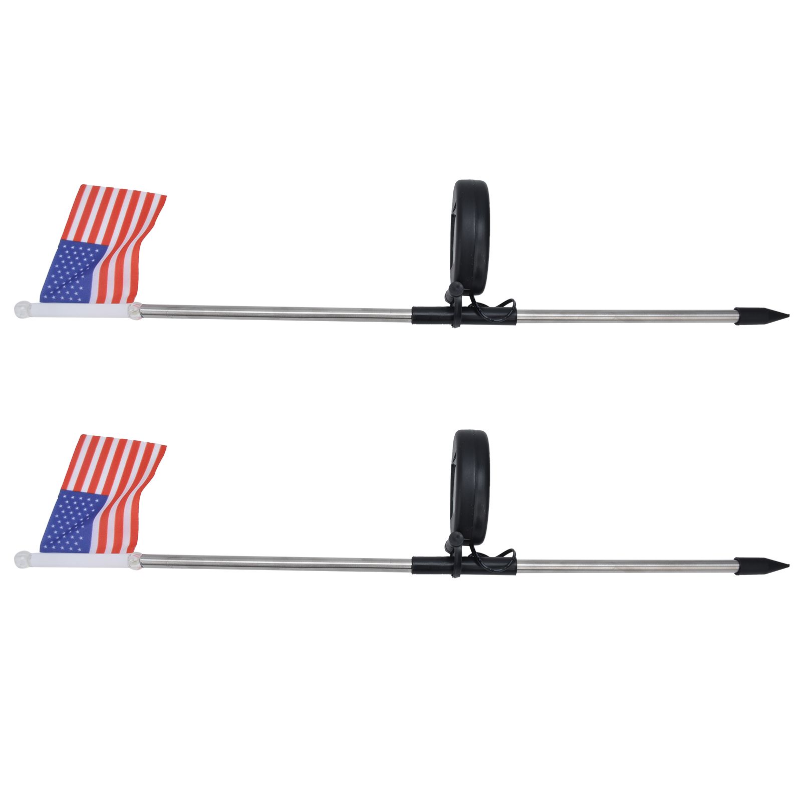 2PCS Solar Powered Garden Light US Flag Lawn Stake Lamp for Outdoor Landscape view 5