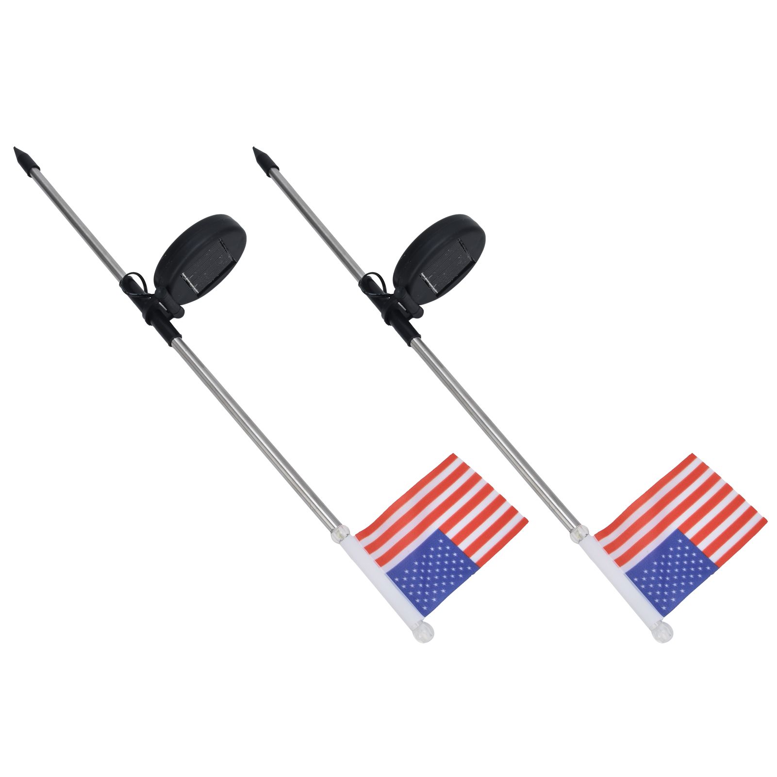 2PCS Solar Powered Garden Light US Flag Lawn Stake Lamp for Outdoor Landscape view 7