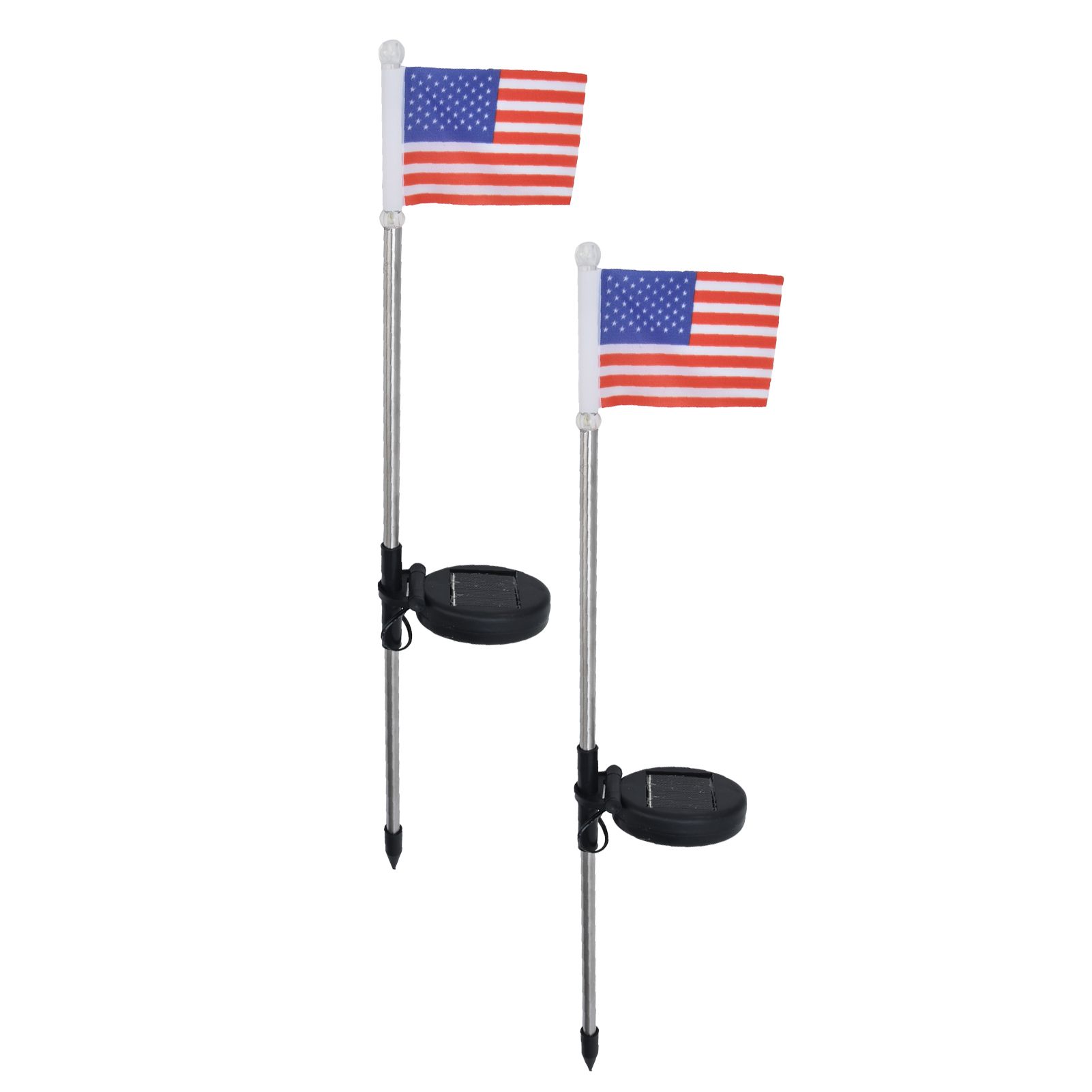 2PCS Solar Powered Garden Light US Flag Lawn Stake Lamp for Outdoor Landscape view 8