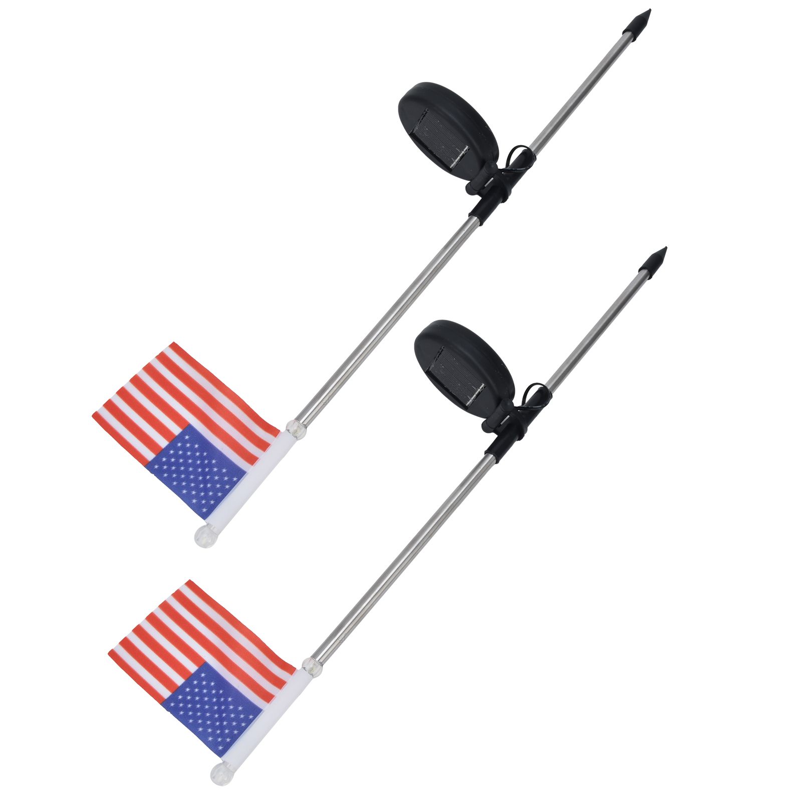 2PCS Solar Powered Garden Light US Flag Lawn Stake Lamp for Outdoor Landscape view 9