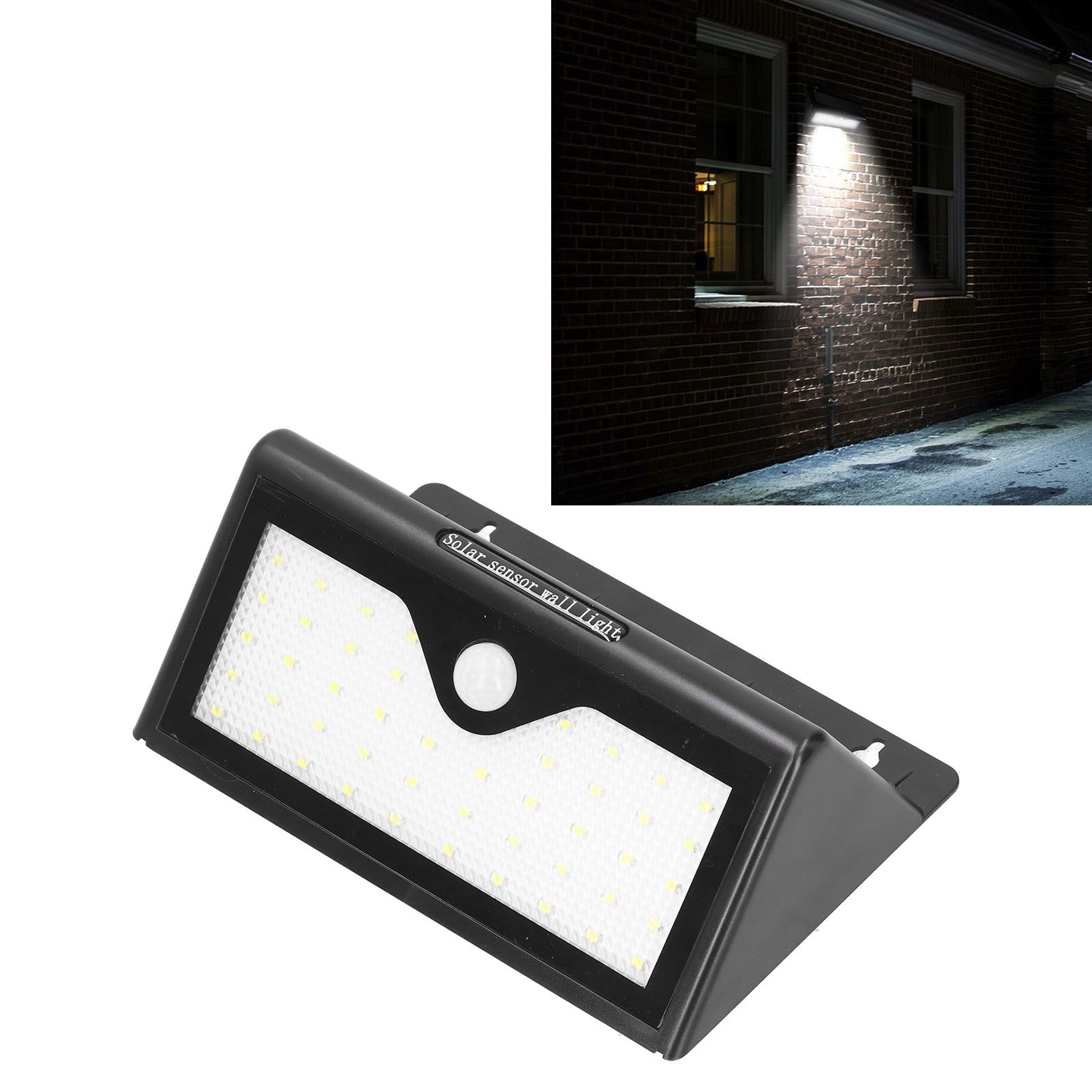 46LED Solar Wall Light Trigonal Body Infrared Sensor Waterproof Bright Durable view 11