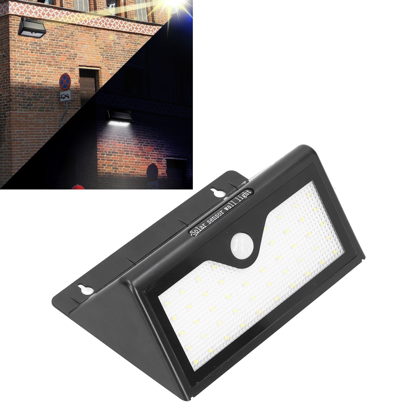 46LED Solar Wall Light Trigonal Body Infrared Sensor Waterproof Bright Durable view 12