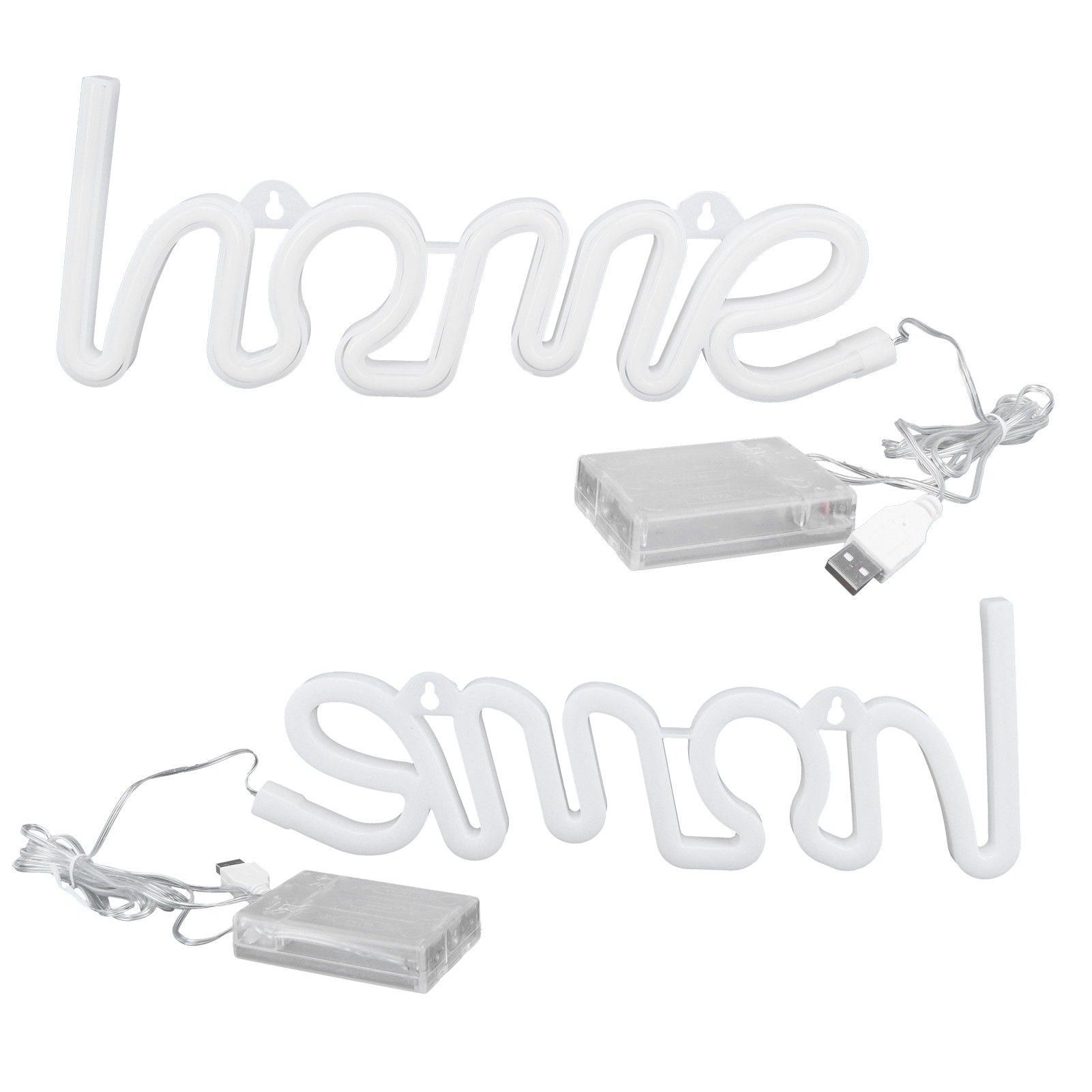 HOME Neon Sign Light USB/Battery Powered Wall Hanging Lamp for Festive view 9