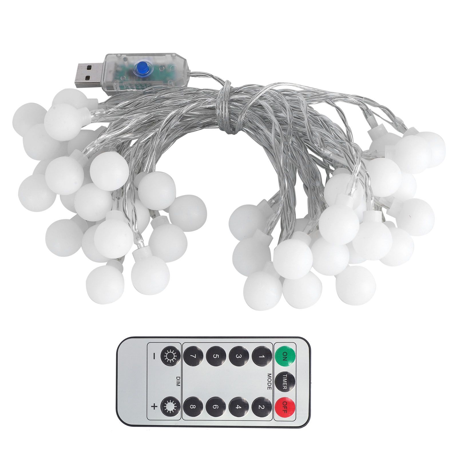40LED Globe Ball String Lights 6M USB Decorative Hanging Lights with 8‑Mode view 2
