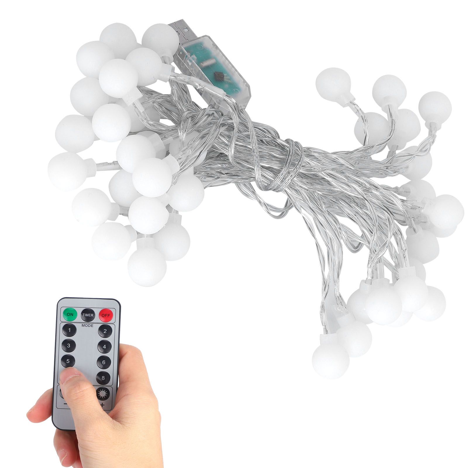 40LED Globe Ball String Lights 6M USB Decorative Hanging Lights with 8‑Mode view 6
