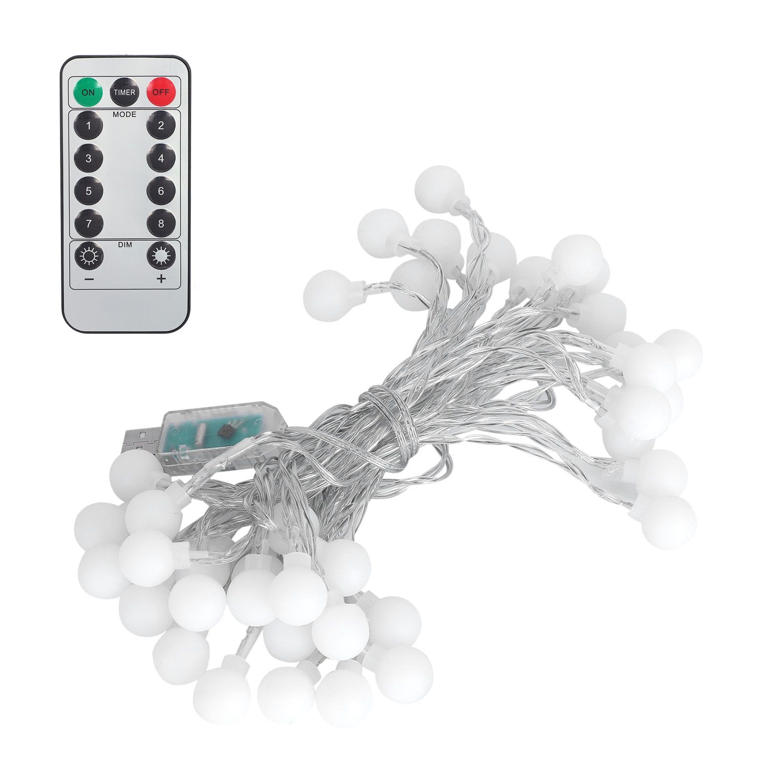 40LED Globe Ball String Lights 6M USB Decorative Hanging Lights with 8‑Mode view 8