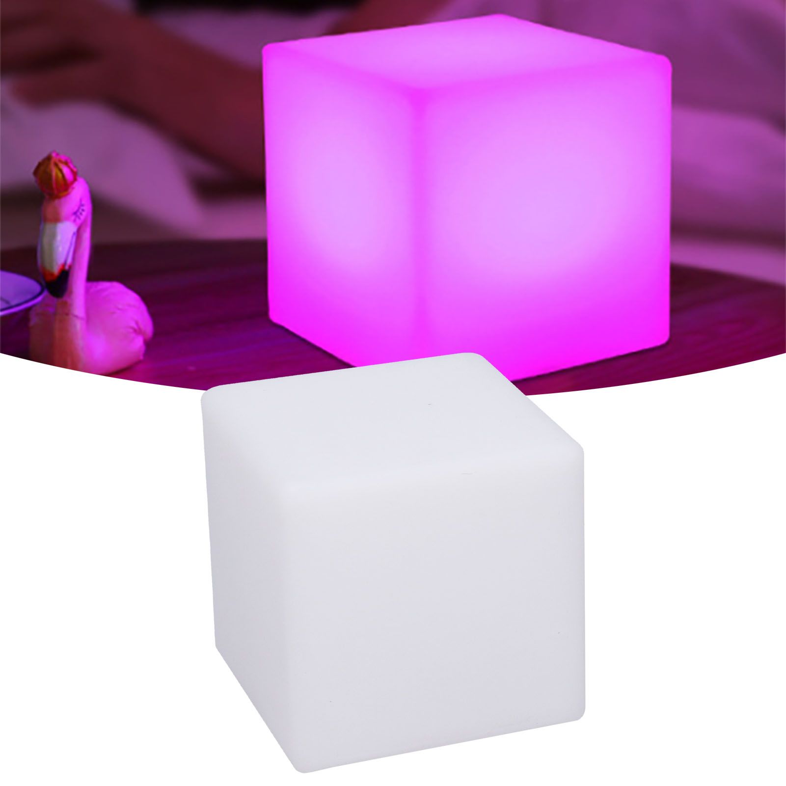 LED Cube Lamp Remote Control RGBW Adjustable 16‑Color 4‑Mode Durable Night view 11