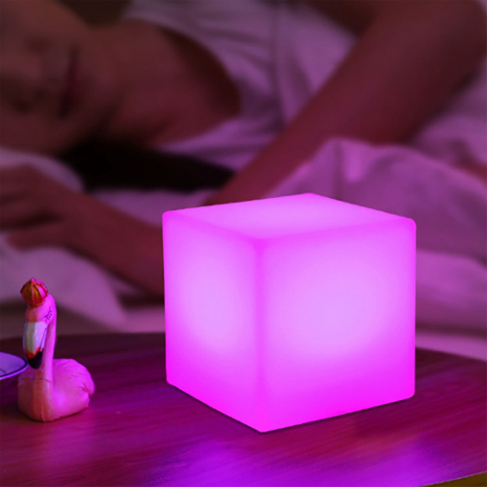 LED Cube Light 16‑Color 4‑Mode Mood Lamp Night Light with Remote Control for view 12