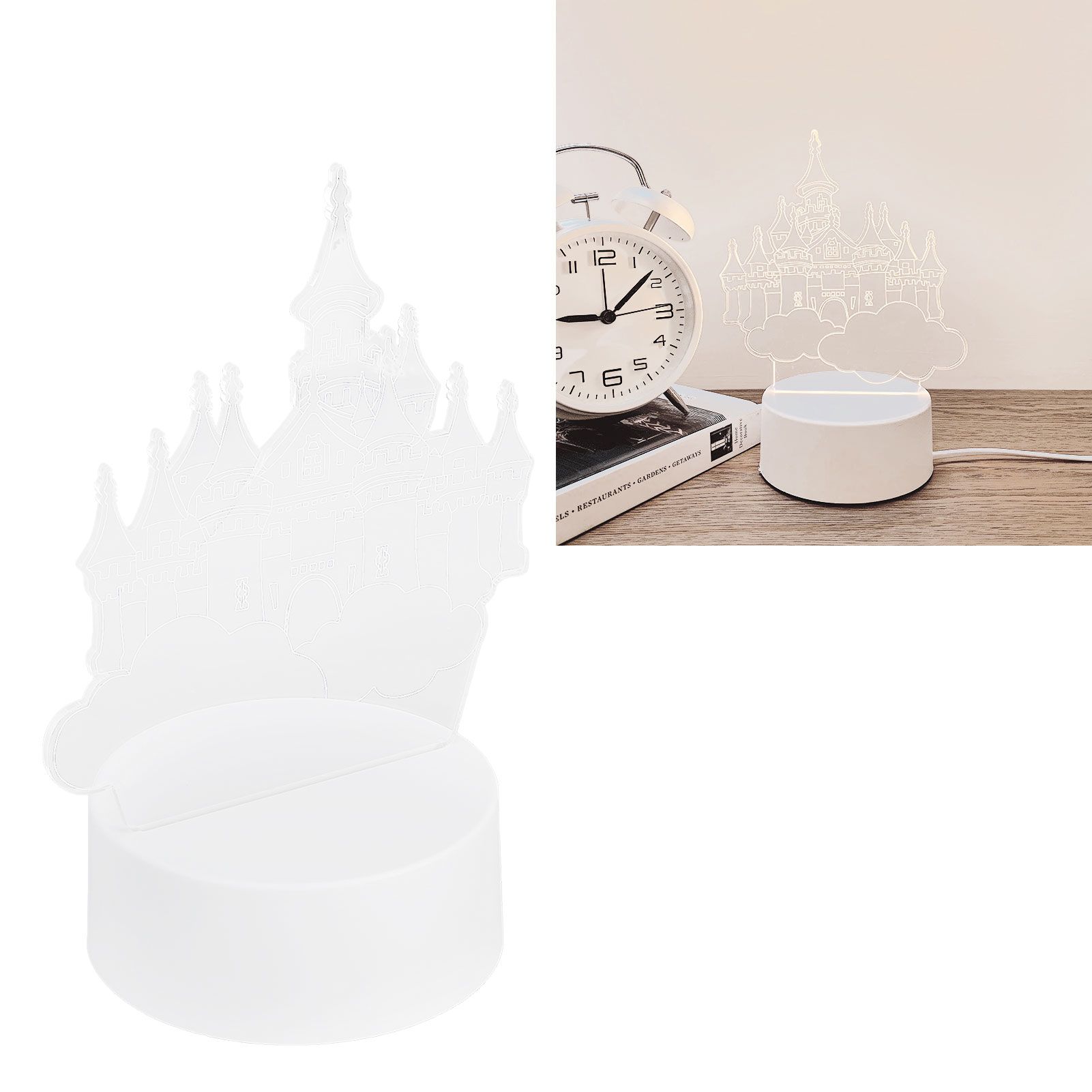 3Dimensional USB Night Light LED Castle Decorative Lamp for Holiday Gifts view 11