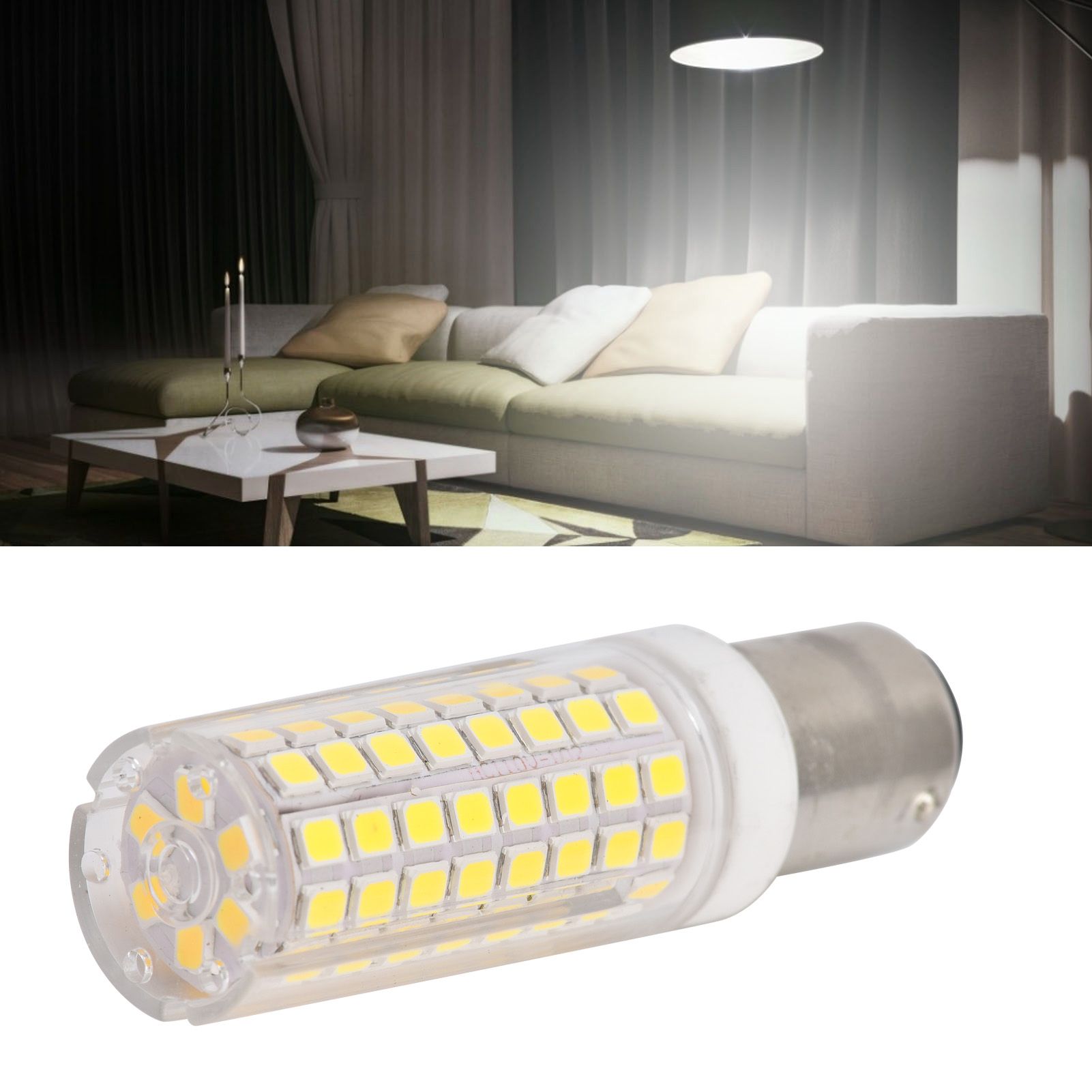 BA15D Bulb Dimmable 360° Lighting 1000LM 102LED Light Bulb for Chandelier view 12