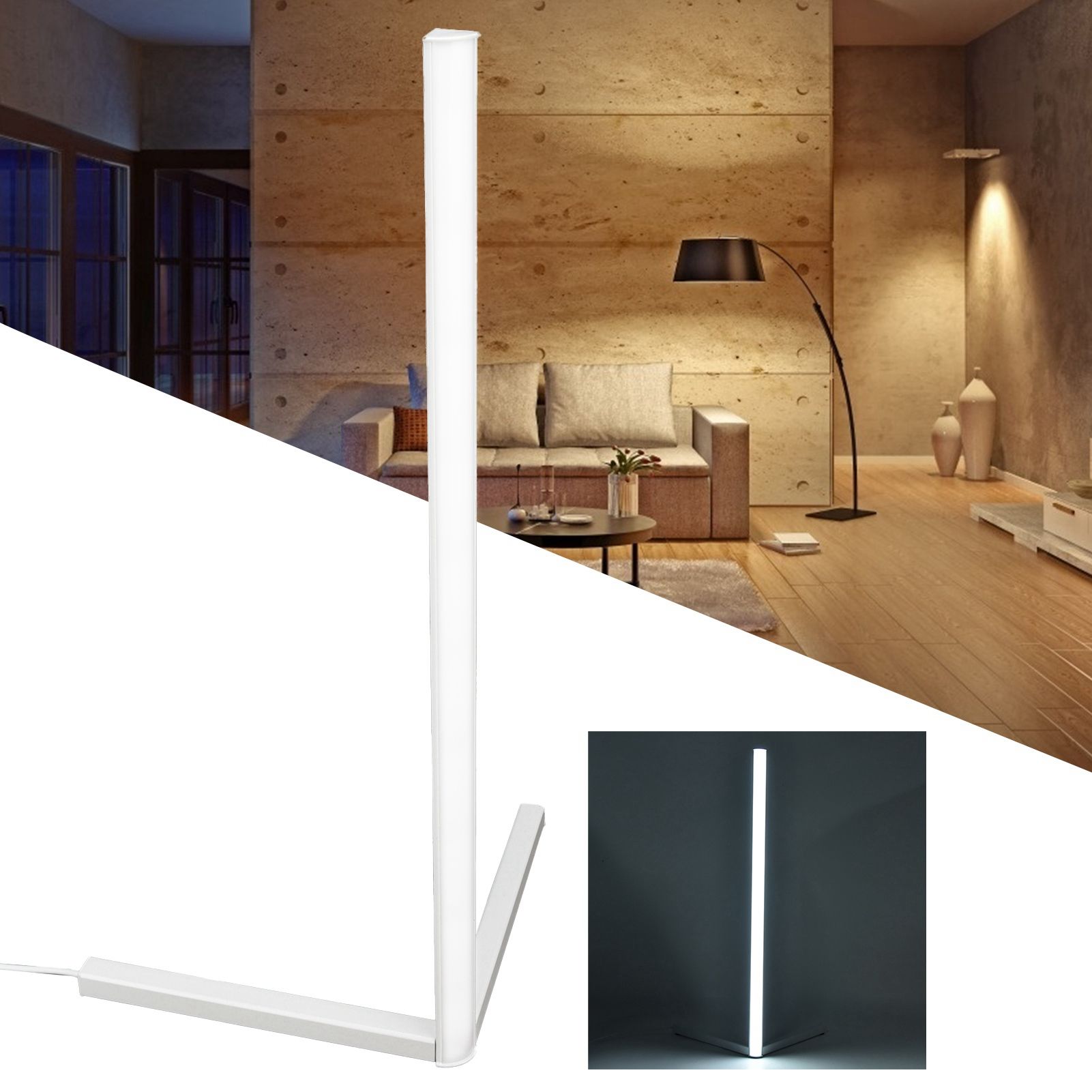 LED Floor Lamp Corner Lamp Ambient Light White Light Frame for Bedroom view 11