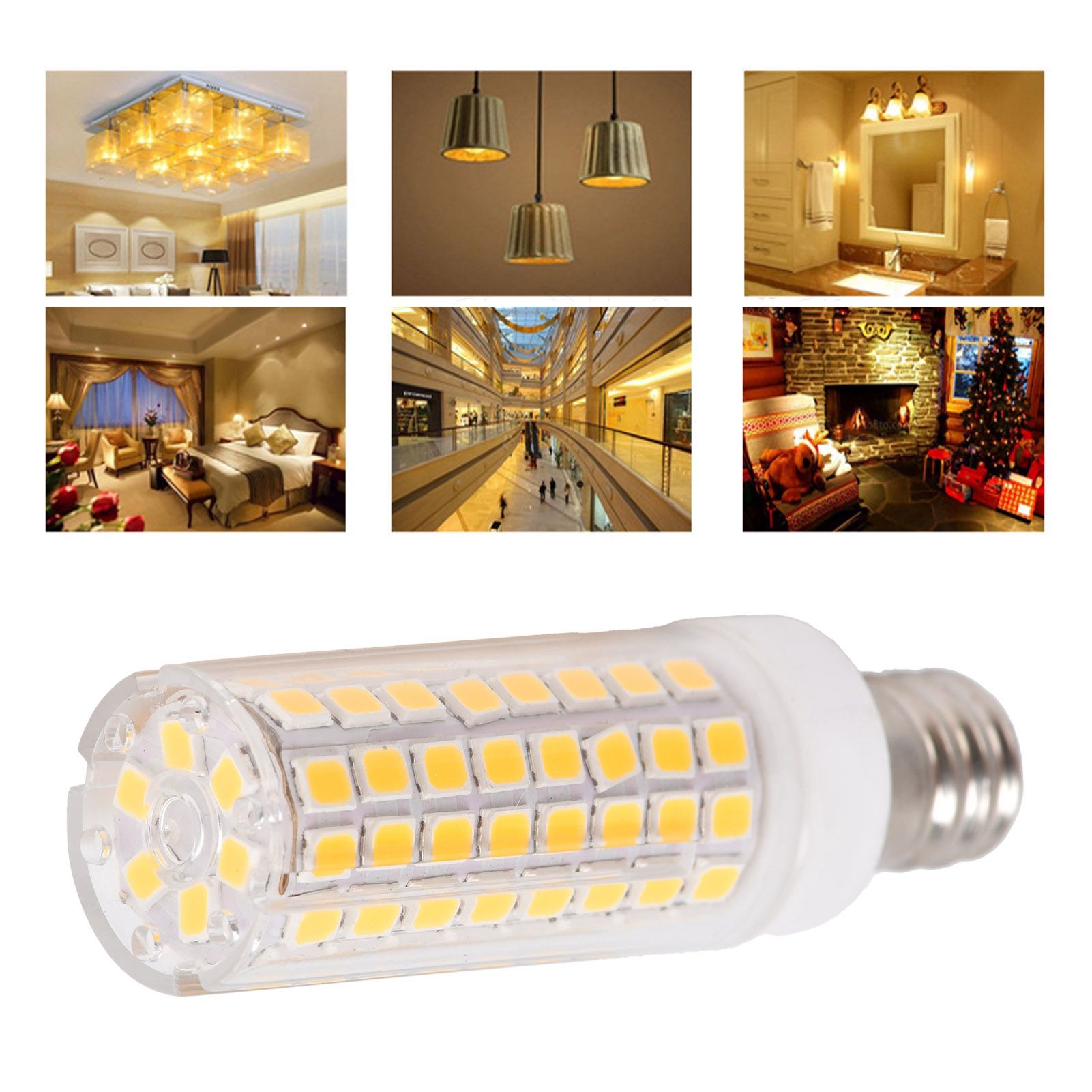 E12 102LED Bulb 1000LM Corn Bulb Dimmable Light Source for Table Lamps view 11