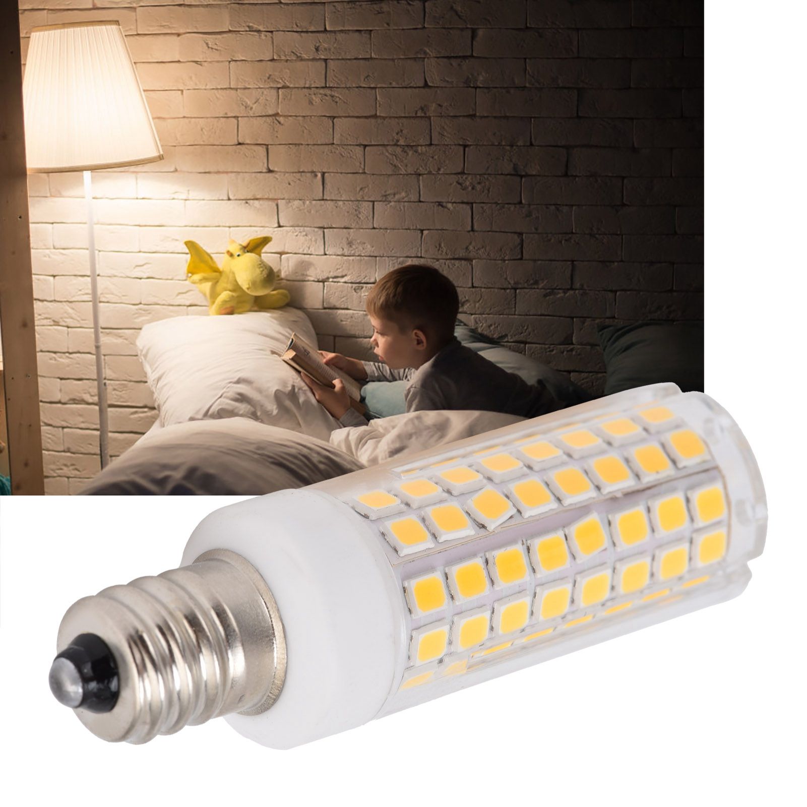 E12 102LED Bulb 1000LM Corn Bulb Dimmable Light Source for Table Lamps view 12