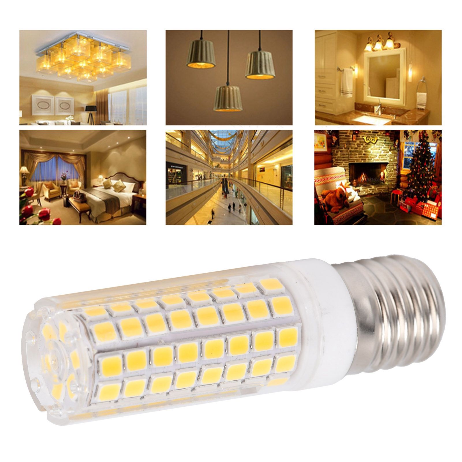 E17 Bulb LED Corn Lamp 1000LM 102LED Dimmable Light Bulb for Chandelier view 11