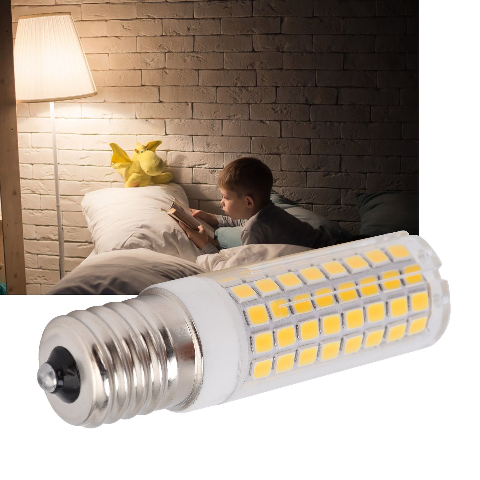E17 Bulb LED Corn Lamp 1000LM 102LED Dimmable Light Bulb for Chandelier view 12