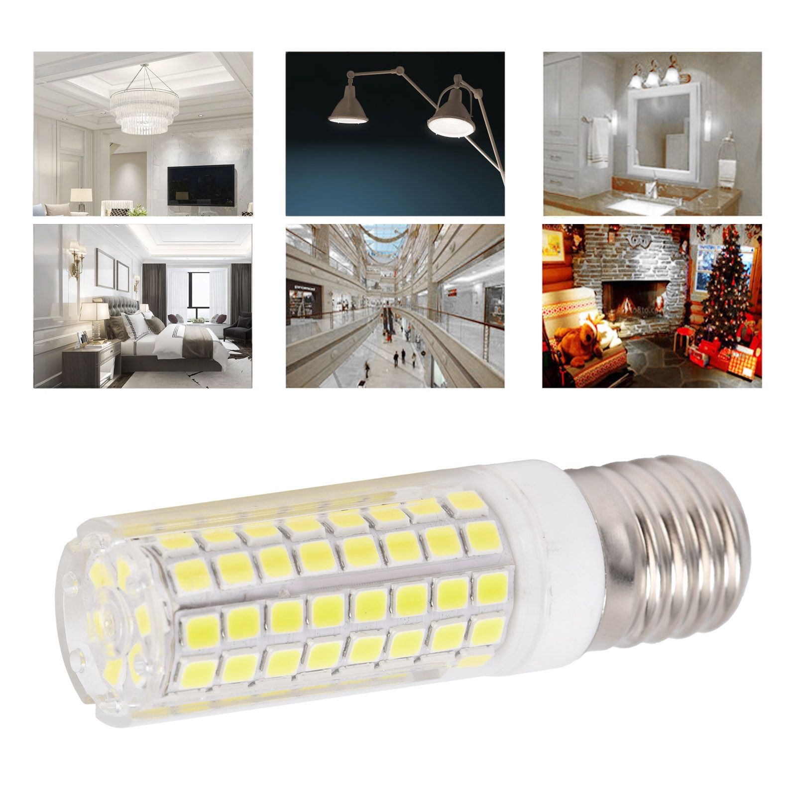 E17 Bulb LED Corn Lamp 1000LM 102LED Dimmable Light Bulb for Chandelier view 11