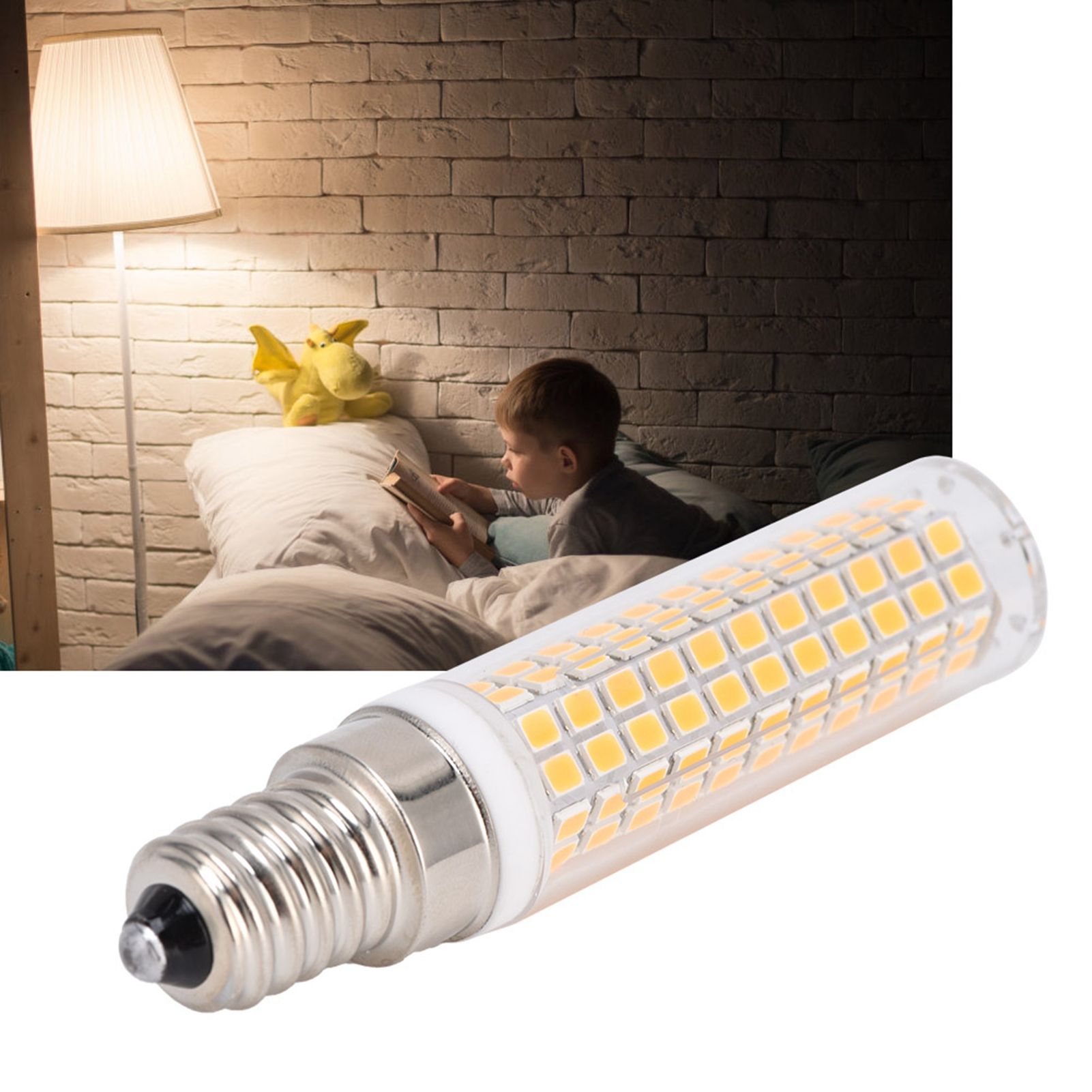 E14 Bulb LED Corn Lamp 1500LM 136LED Dimmable Light Bulb for Chandelier view 12