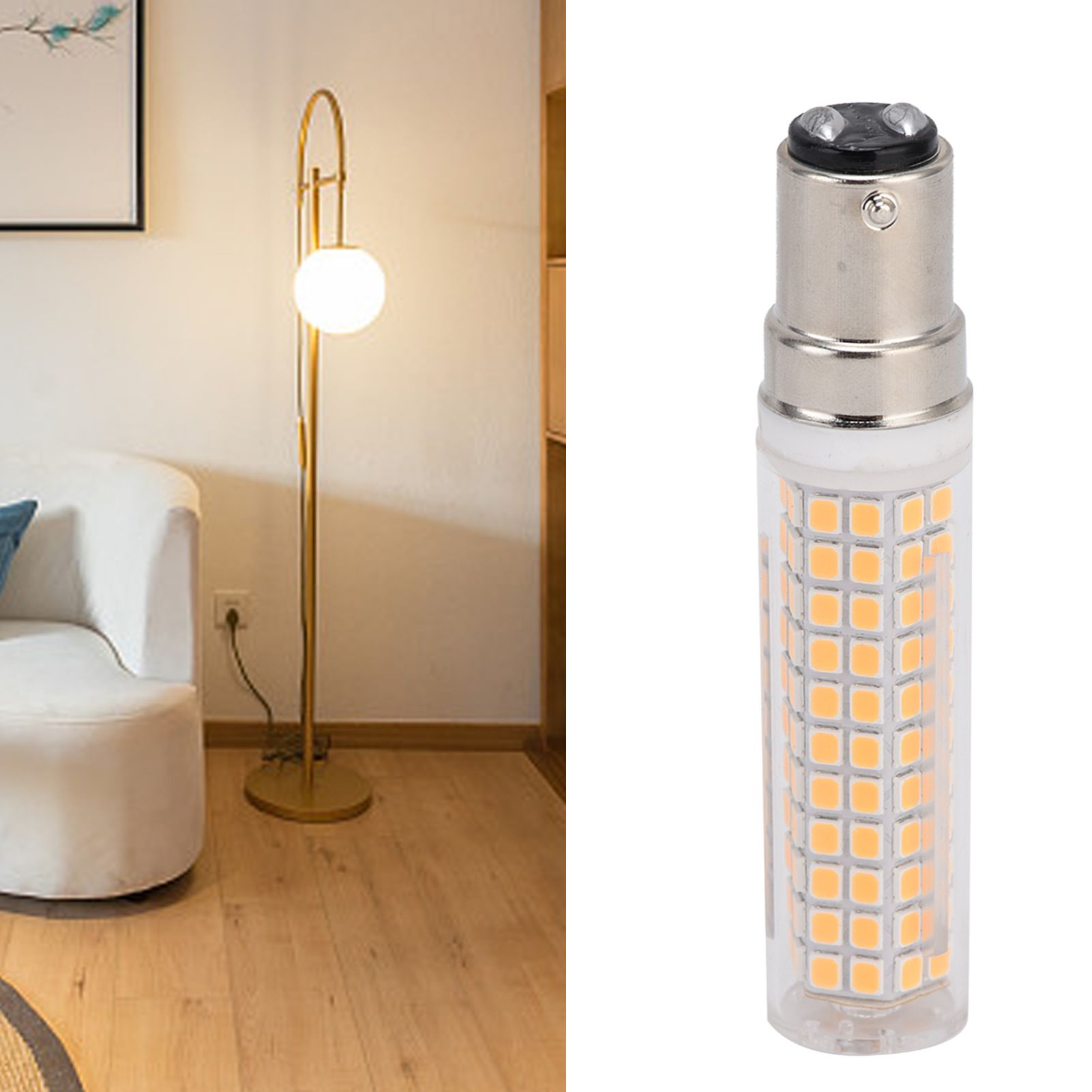 BA15D Bulb LED Corn Lamp 1500LM 136LED Dimmable Light Bulb for Chandelier view 12