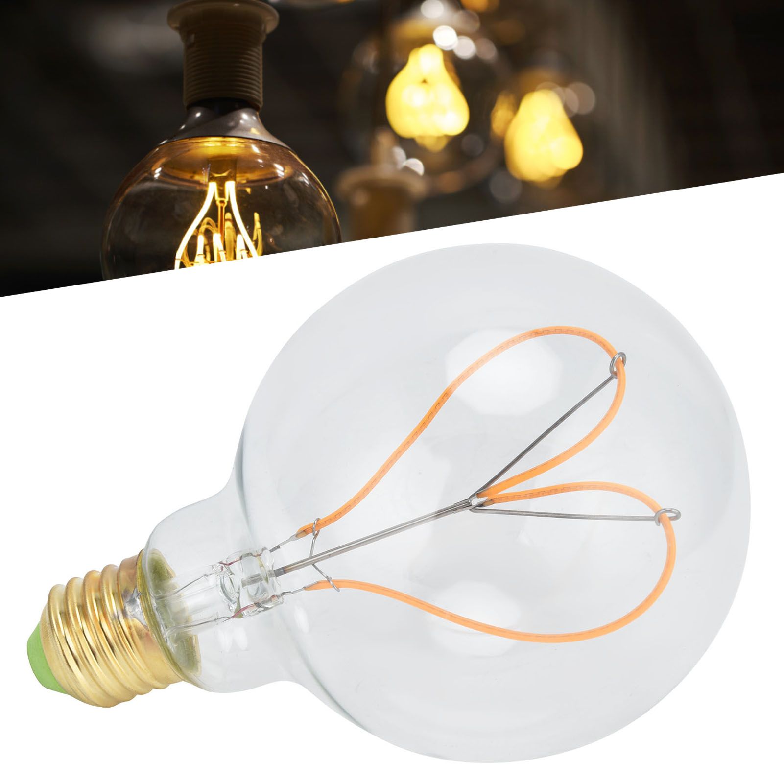 G95 Heart Shaped LED Retro Bulb E27 4W 110V Dimmable Light Bulb for Bedroom view 12