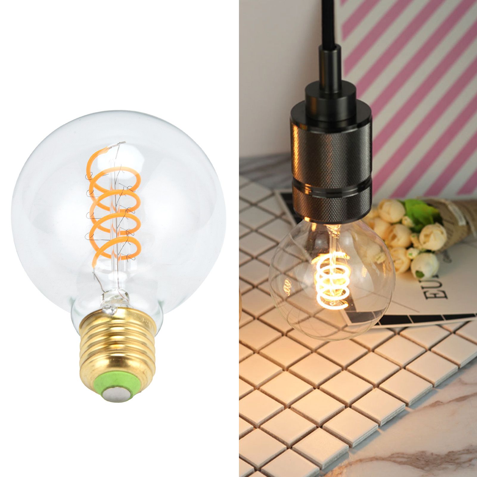 G80 Retro Bulb E27 4W 110V Flexible Filament Light Bulb for Dining Room Bar view 12