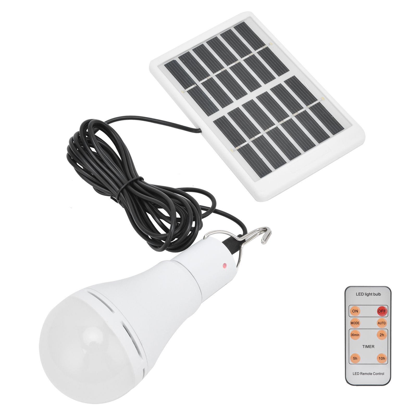 7W LED Solar Bulb Light 5‑Gear Light‑Controlled Positive White Light view 9