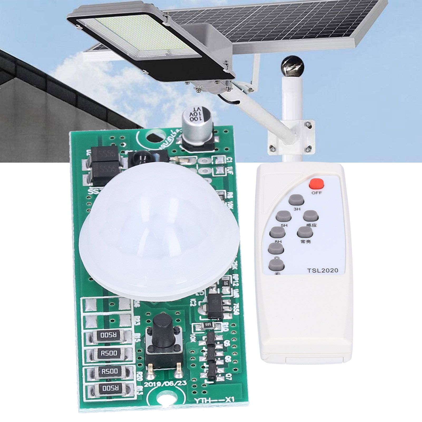 Remote Control Solar Circuit Board Human Body Induction 3.2V/3.7V Street Lamp view 11