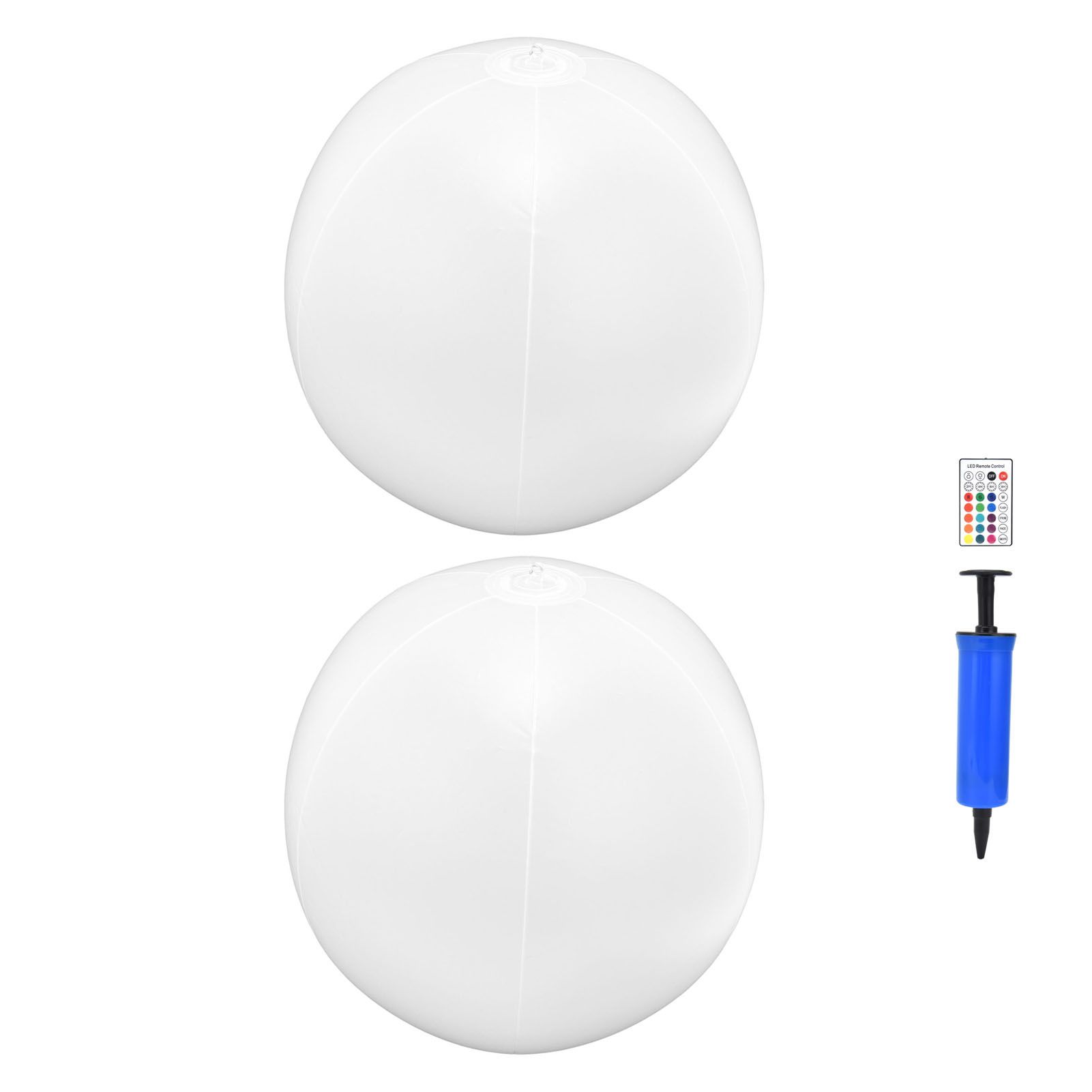 2Pcs LED Solar Floating Ball Light with Remote 16Color RGBW Decorative Lamp view 2