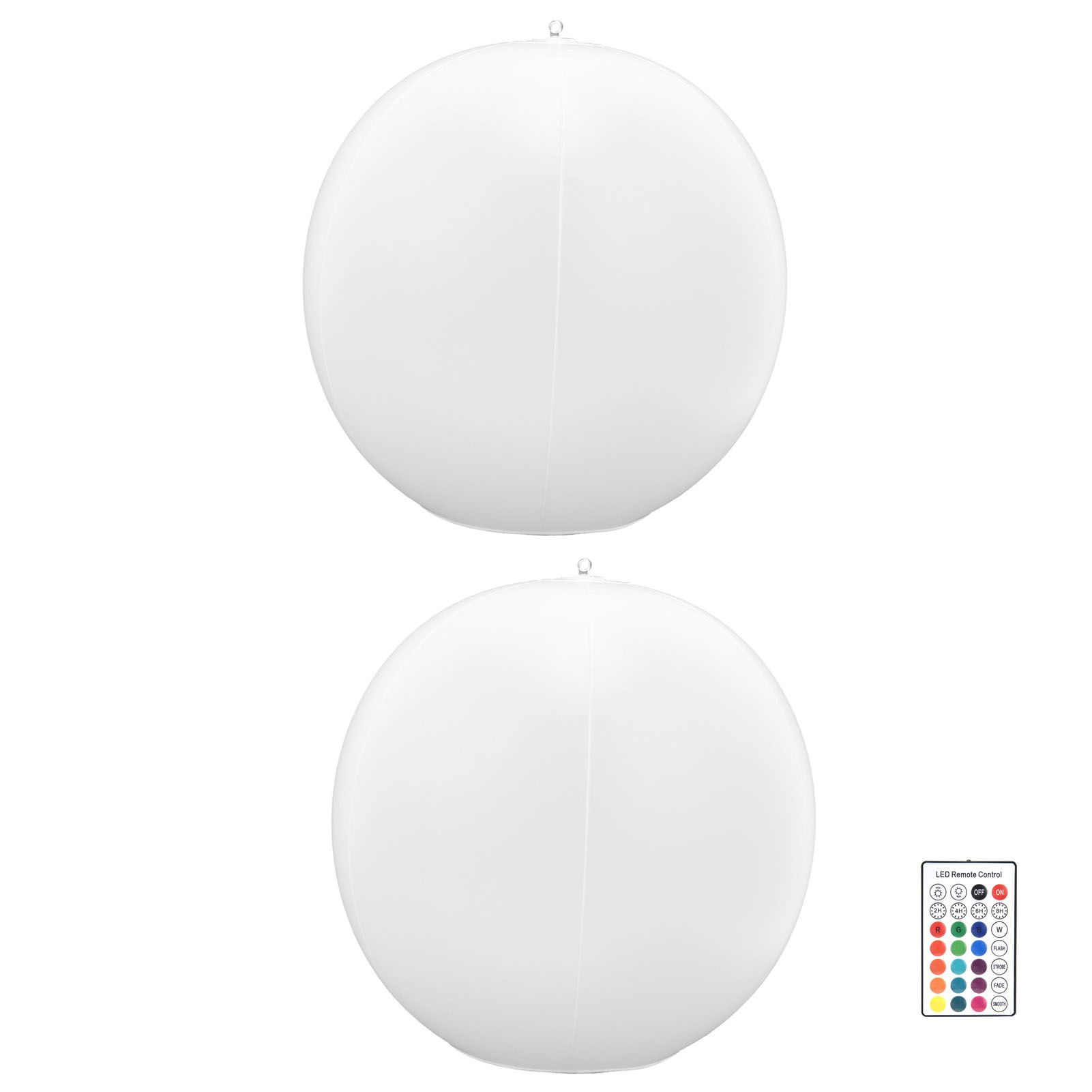 2Pcs LED Solar Floating Ball Light with Remote 16Color RGBW Decorative Lamp view 4