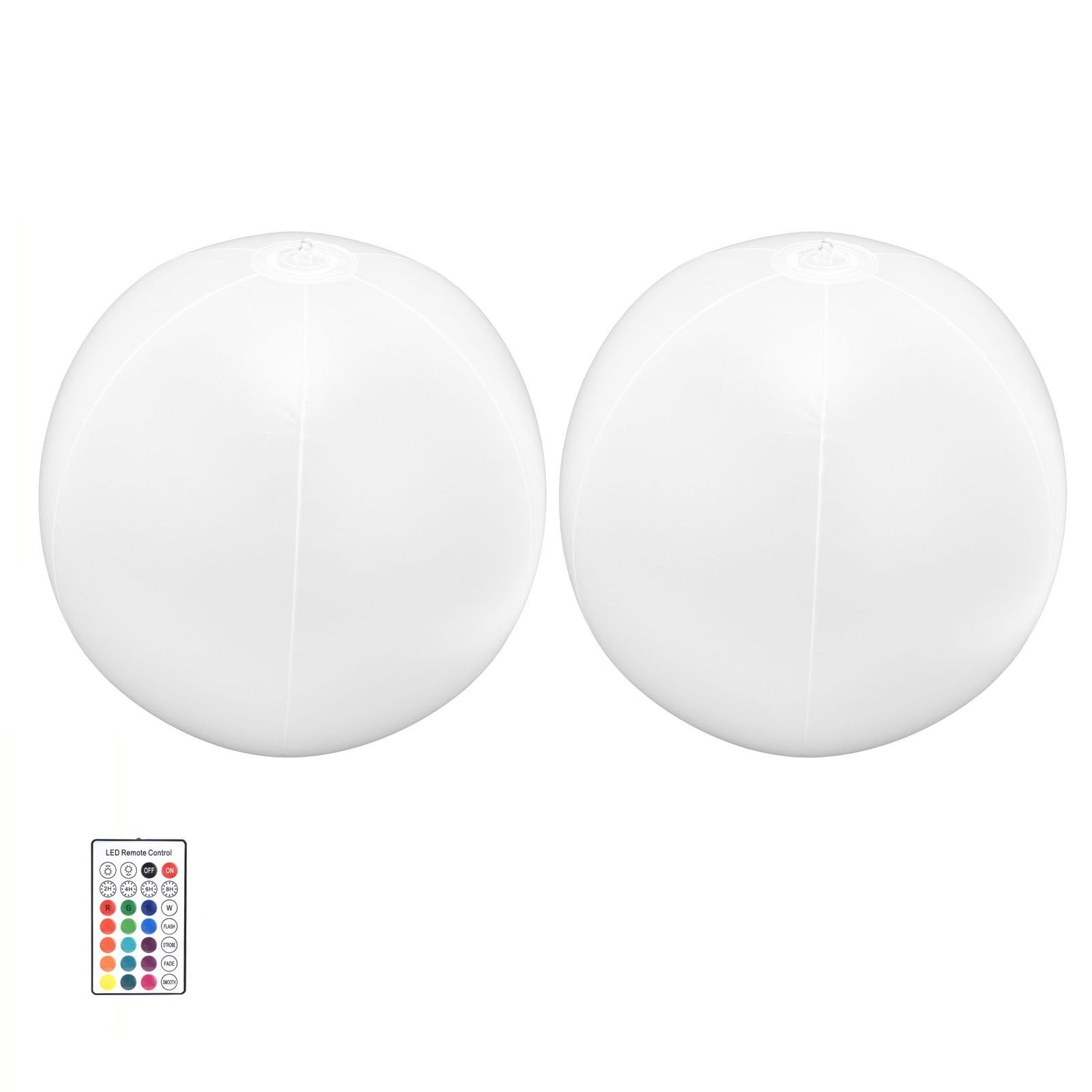 2Pcs LED Solar Floating Ball Light with Remote 16Color RGBW Decorative Lamp view 5