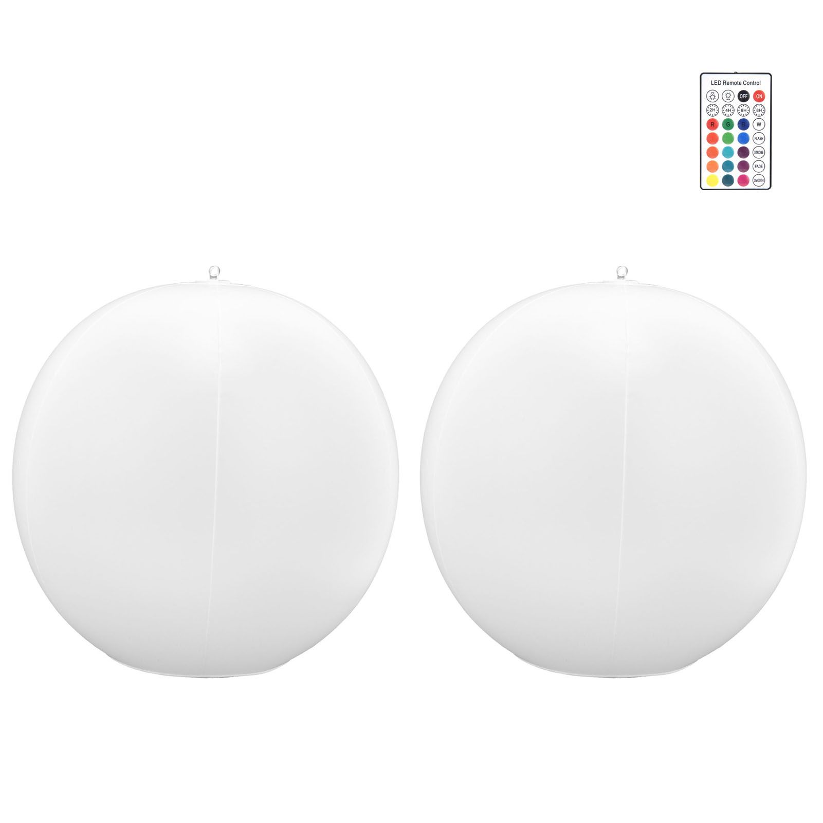 2Pcs LED Solar Floating Ball Light with Remote 16Color RGBW Decorative Lamp view 6